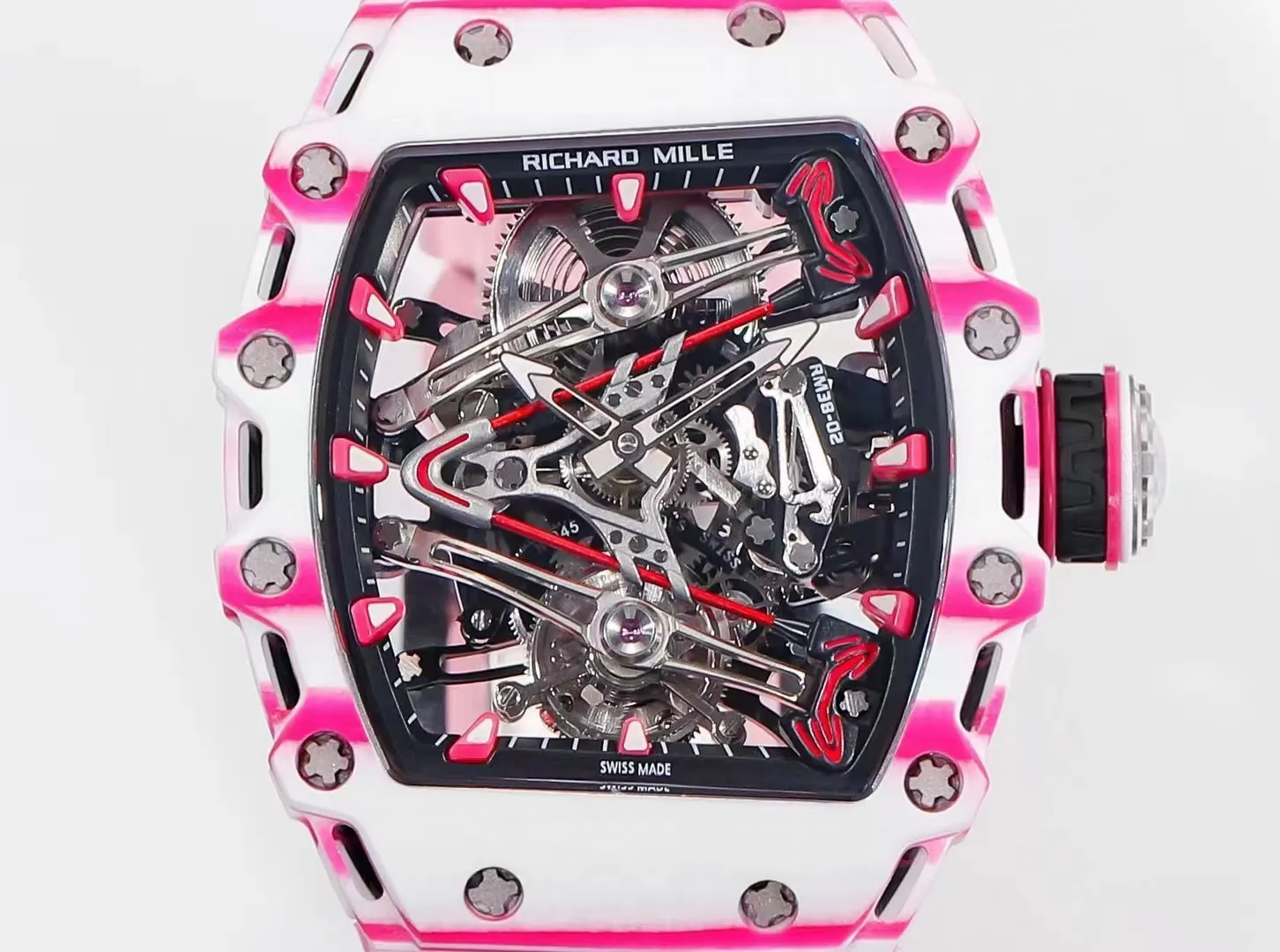 Richard Mille 白色 紅色 手錶 經典腕表款
