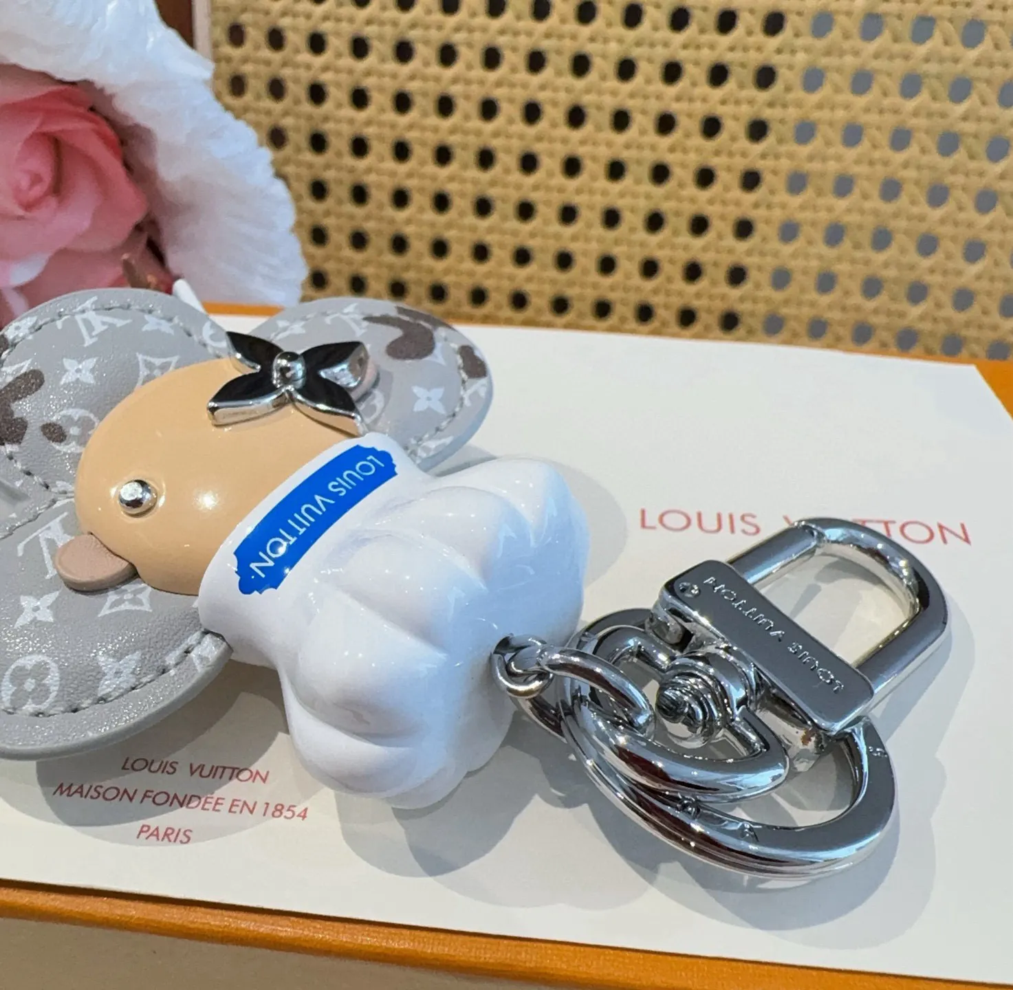 LV Blue Plush Character Keychain Bag Charm Image 9 LV Blue Plush Character Keychain Bag Charm Image 9