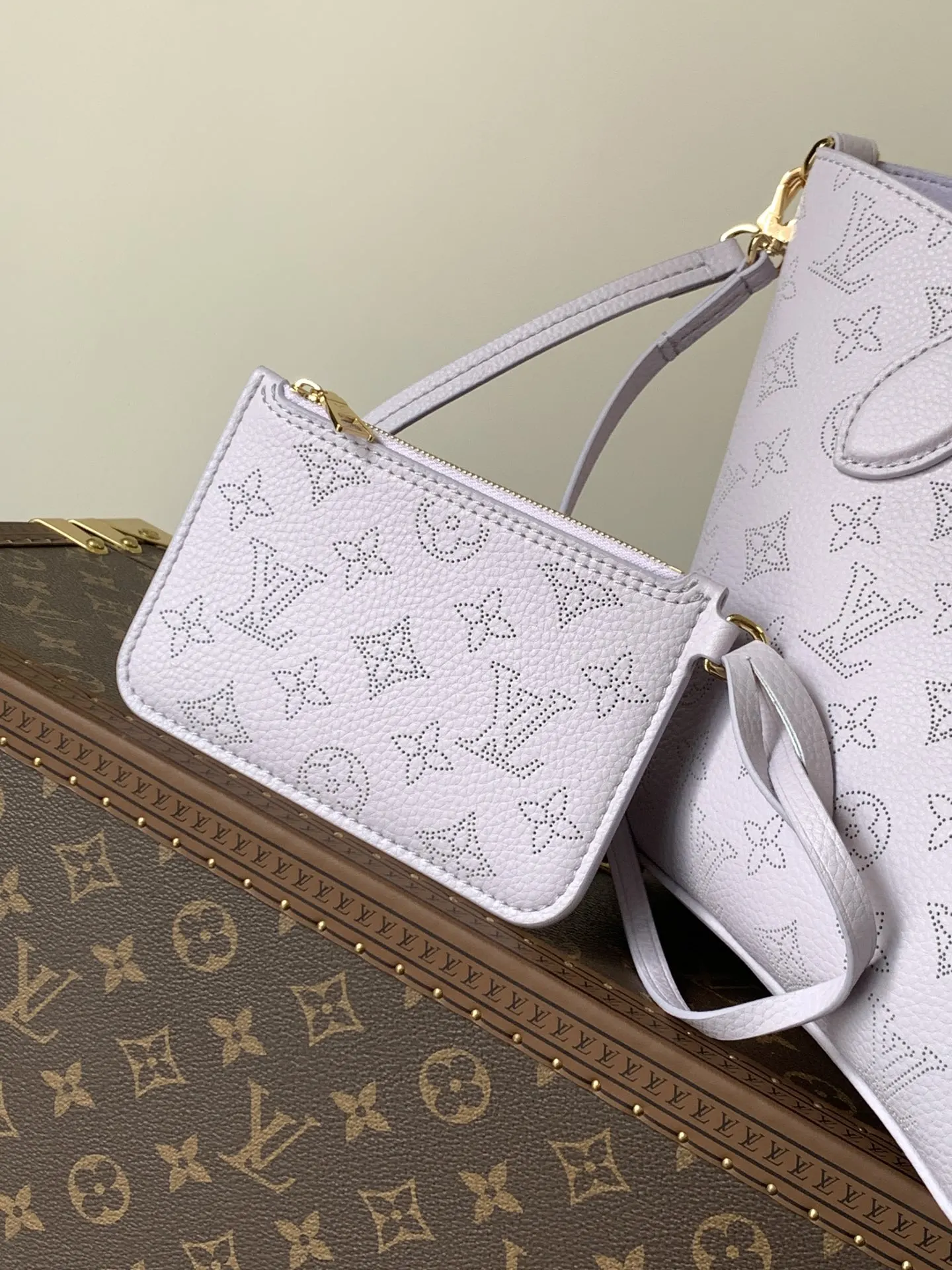 Louis Vuitton Purple Organizer Pouch Travel Leather