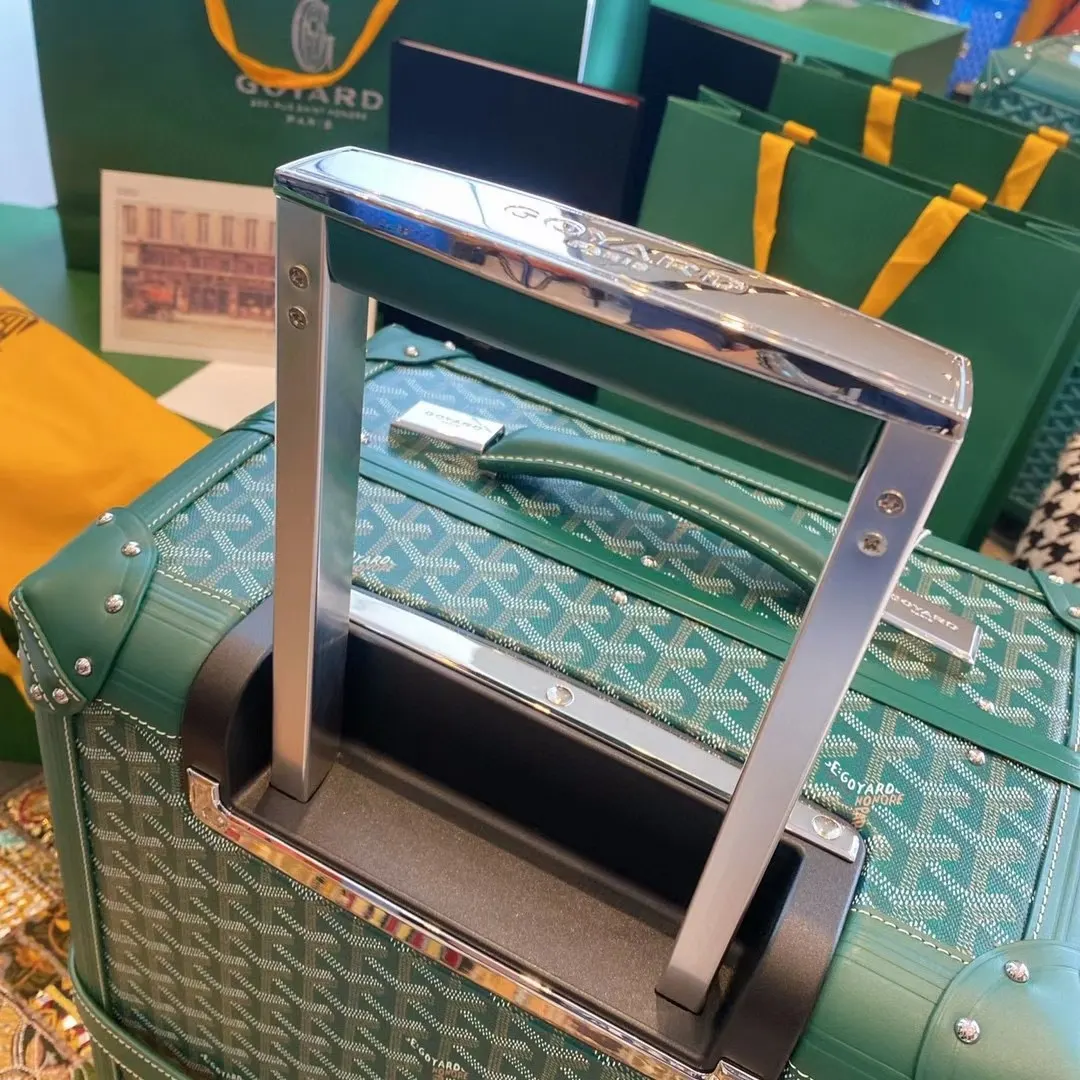 Goyard 老花 绿色 帆布 行李箱 旅行拉杆款 轻便出行款