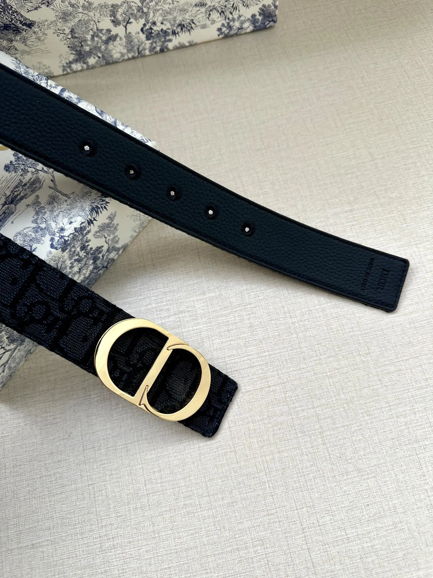 Dior Oblique 黑色/银色 腰带