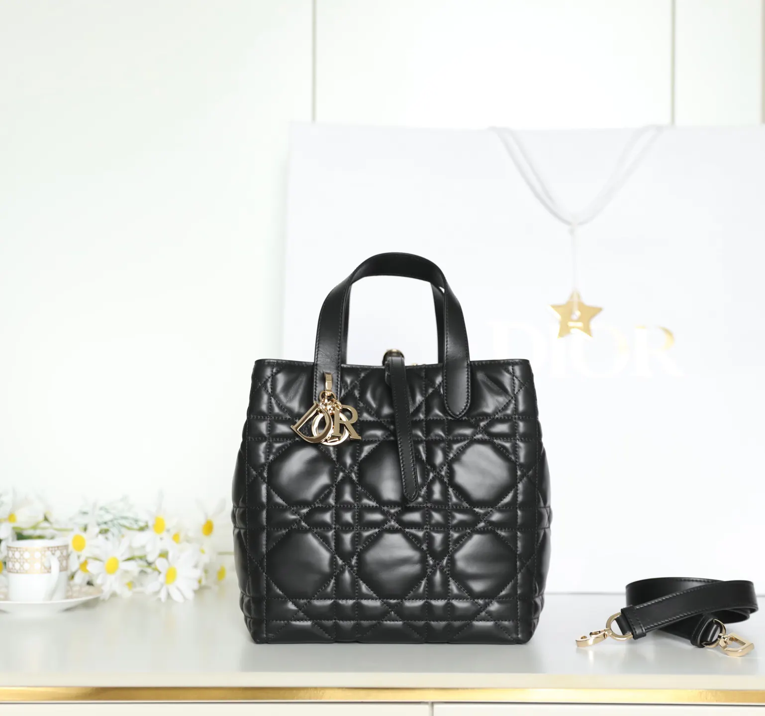 Black Organizer Pouch Travel Leather