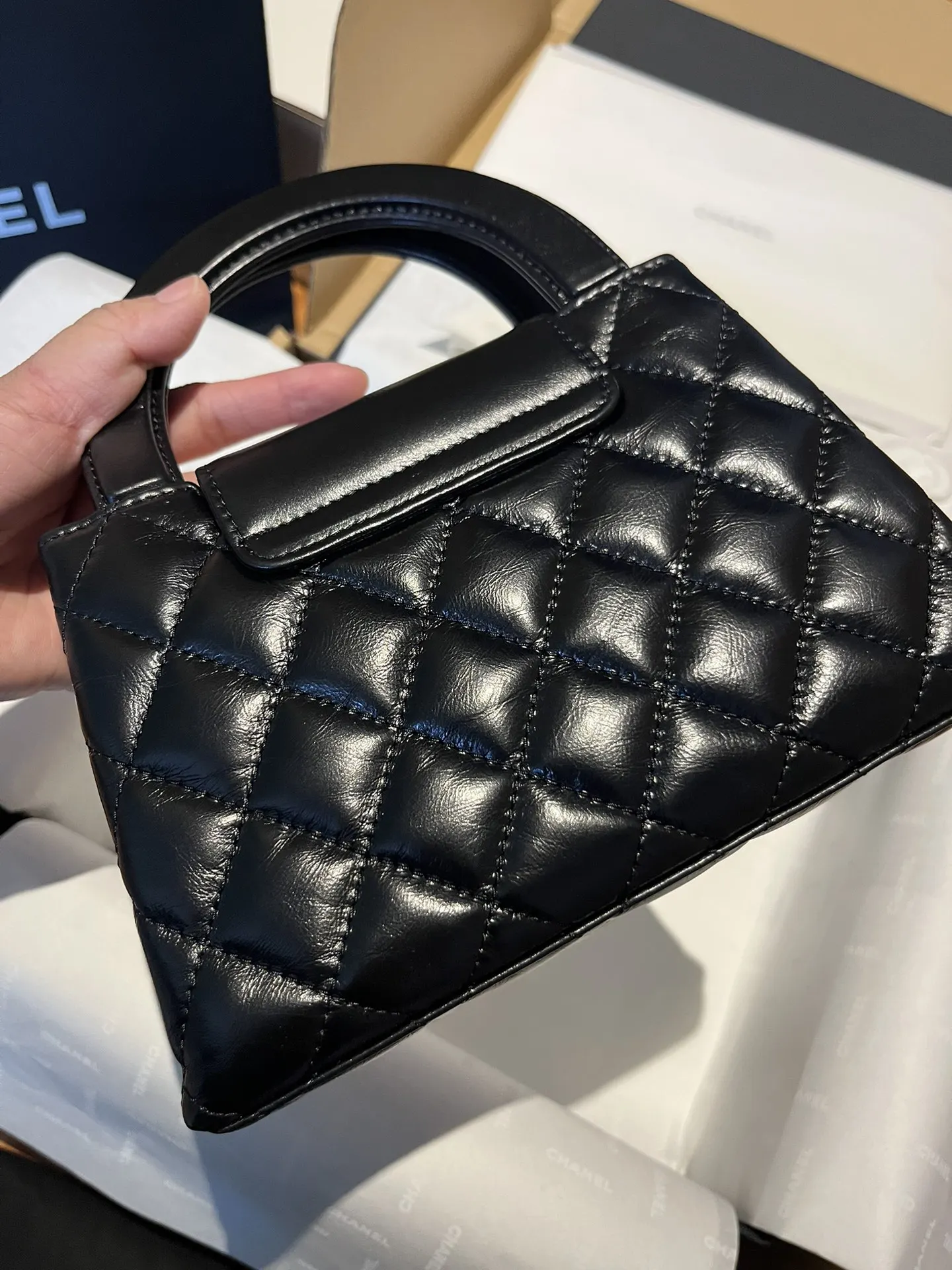CHANEL Kelly 黑色 小牛皮 鏈條包 精致鏈條款
