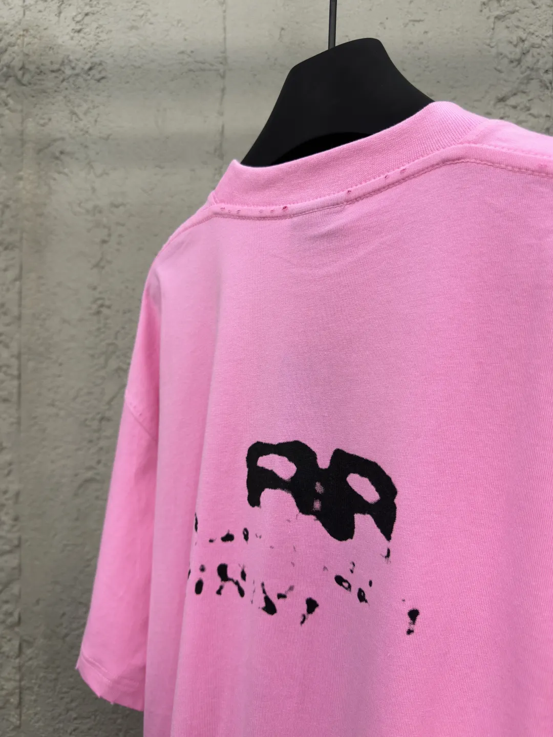 Balenciaga 粉色 纯棉 Logo 短袖T恤