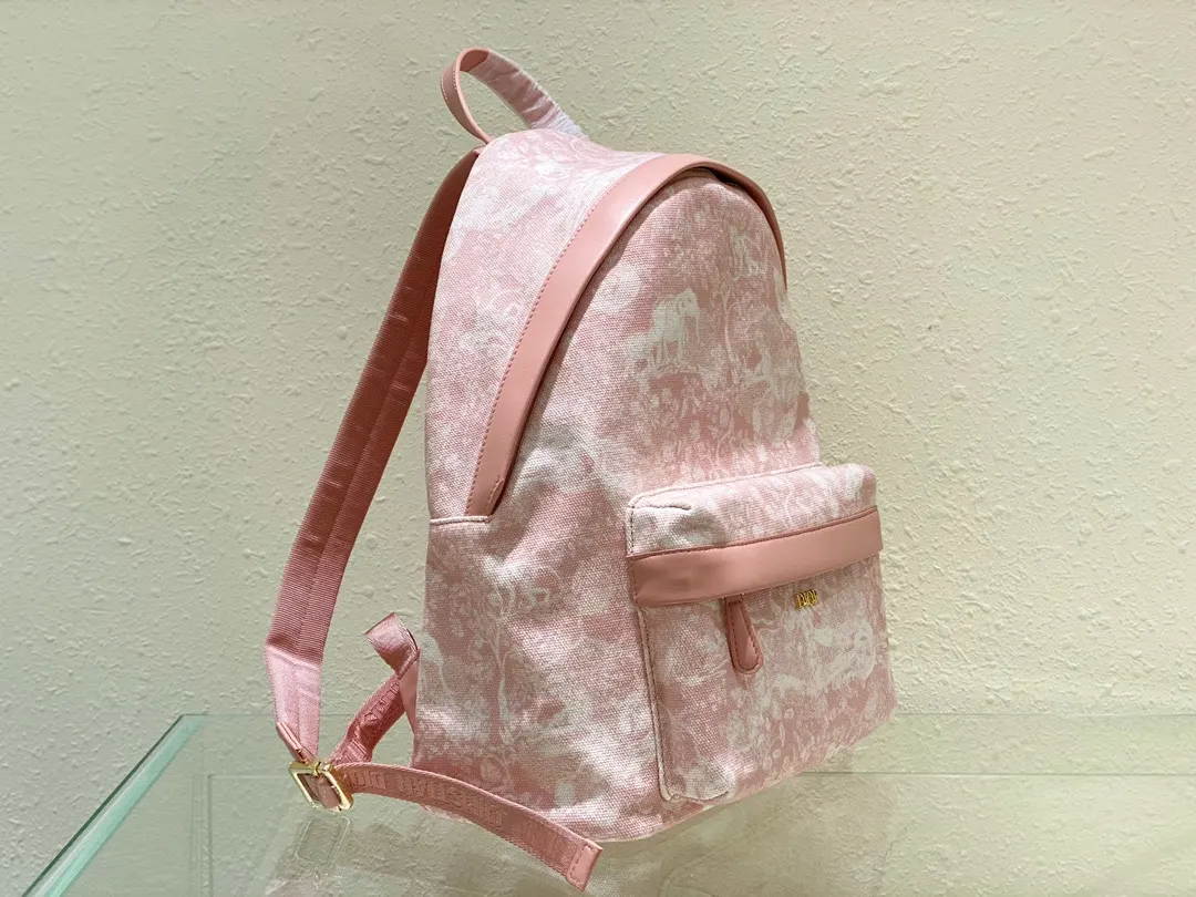 Dior 粉色 尼龙 双肩包 实用双肩款