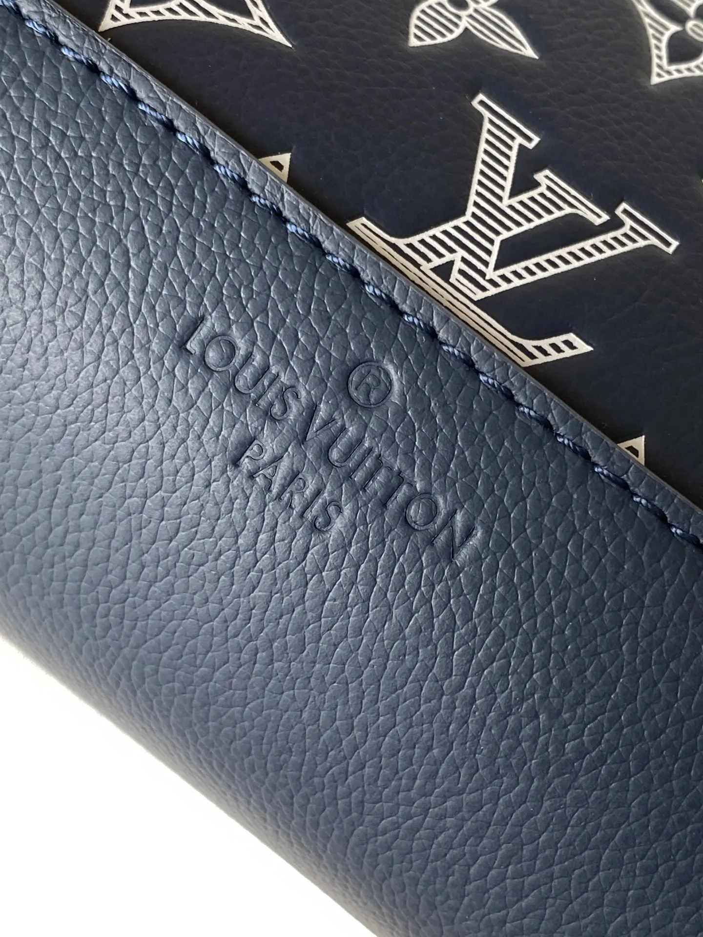 Black Blue Backpack Leather