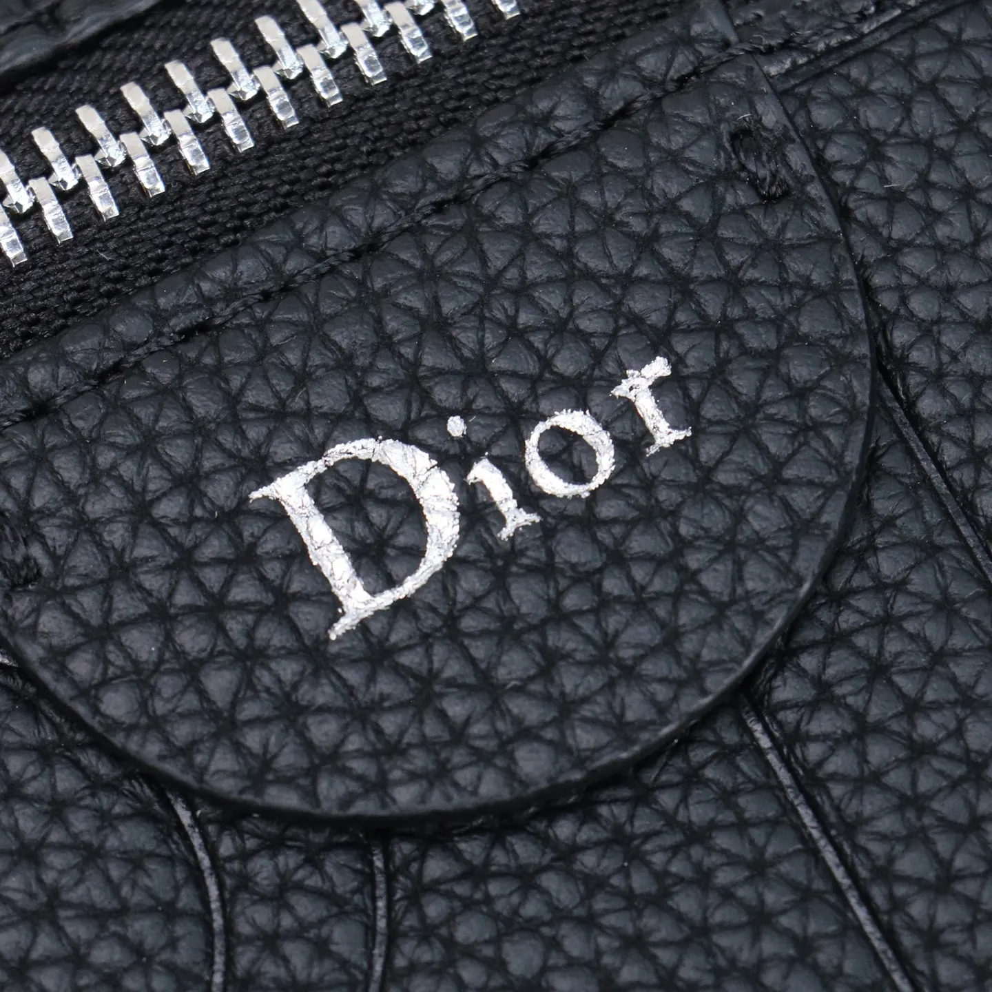 Dior Oblique 黑色简约信使包 宽肩带 斜挎包