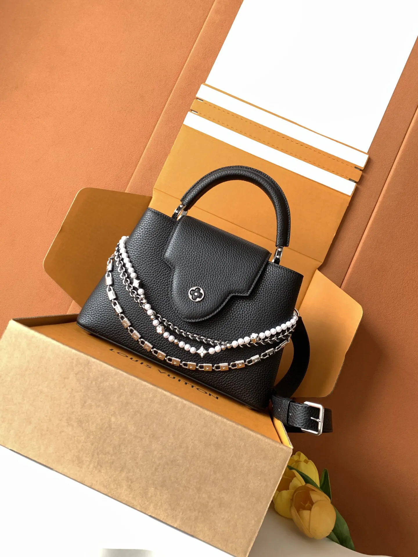 Black Chain Bag Leather