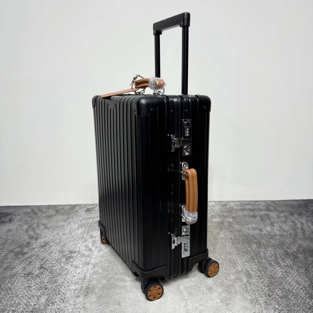 黑色 銀色 色系 全鋁镁合金 升级至尊宝 彩色皮質手把 行李箱 旅行拉杆款 輕便出行款