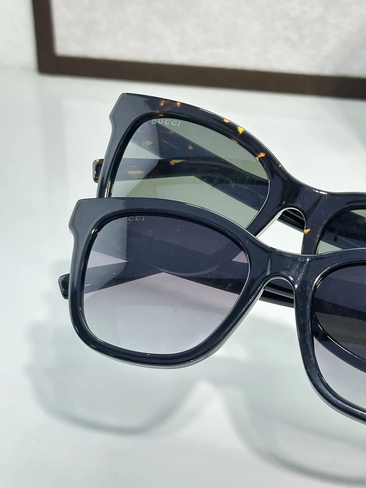 Gucci 方框太陽眼鏡 黑色 太陽鏡