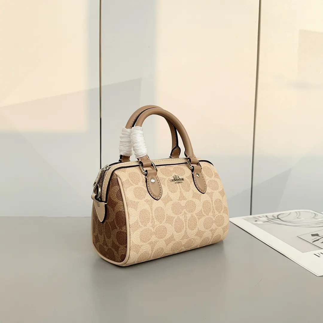 Monogram Crossbody Bag Lightweight Leather