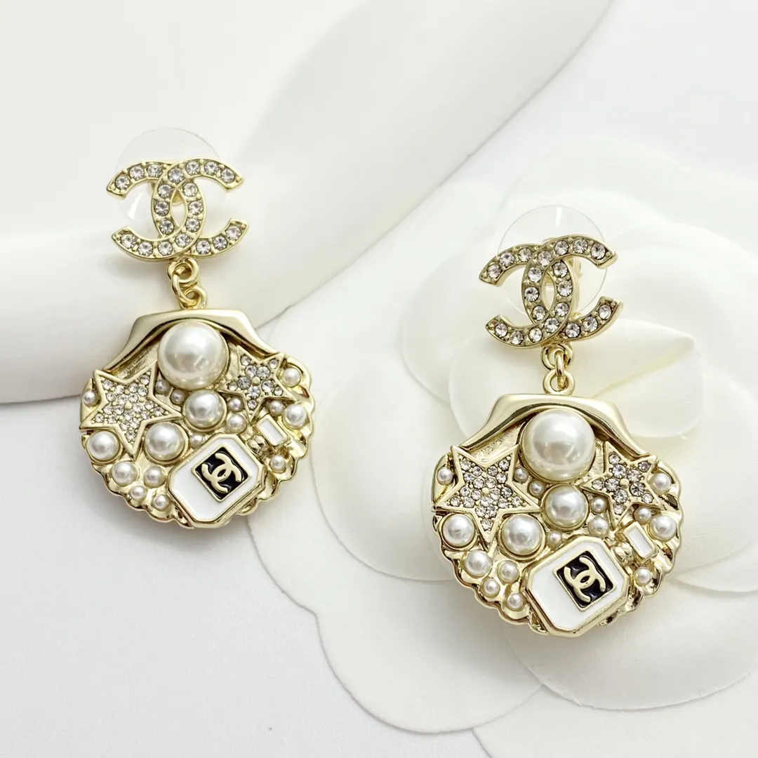 Chanel Gold Pearl Earrings