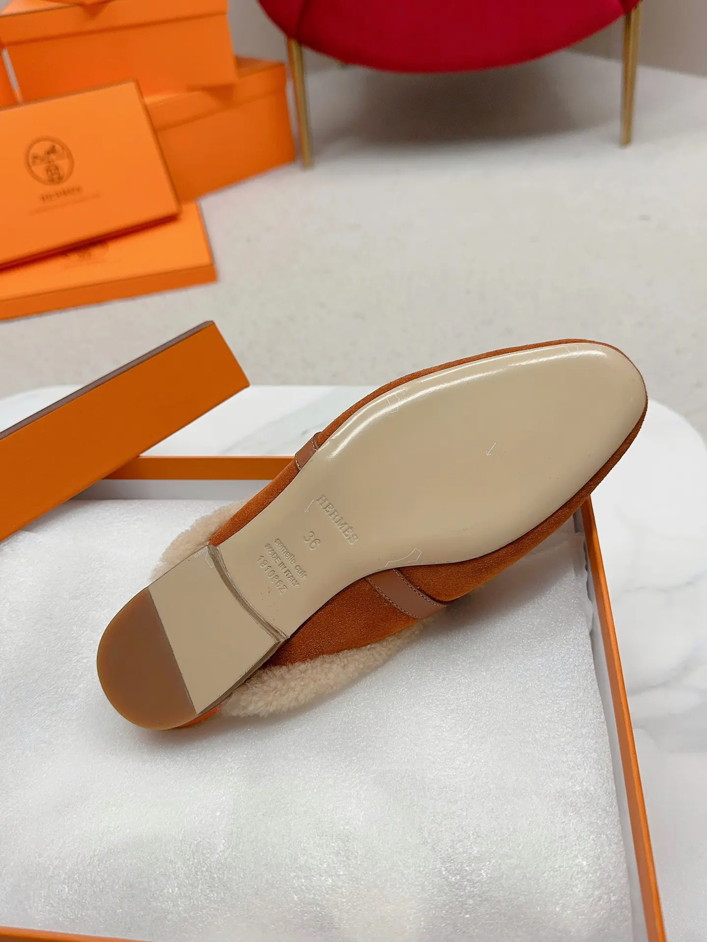 Hermès 小牛皮 拖鞋 舒适