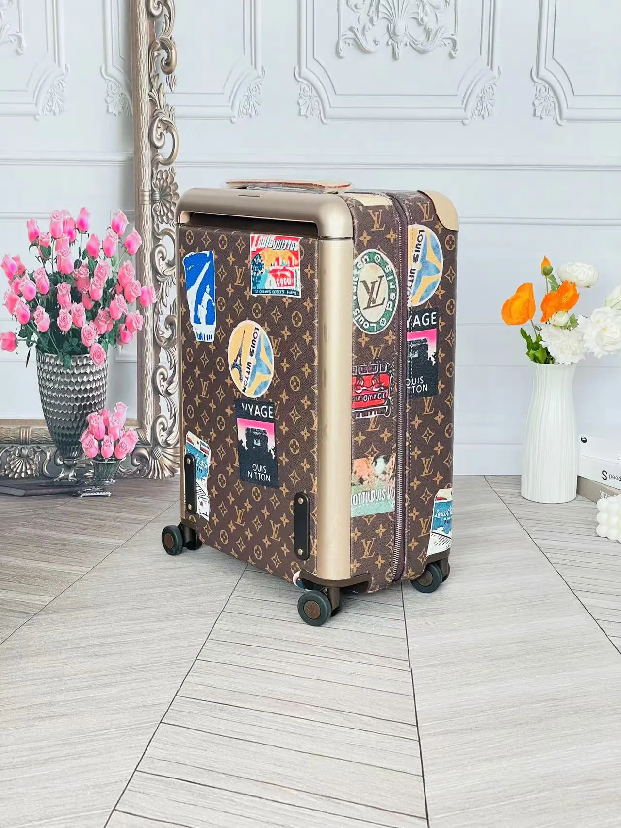 LV 老花 帆布 行李箱 旅行拉杆款 輕便出行款