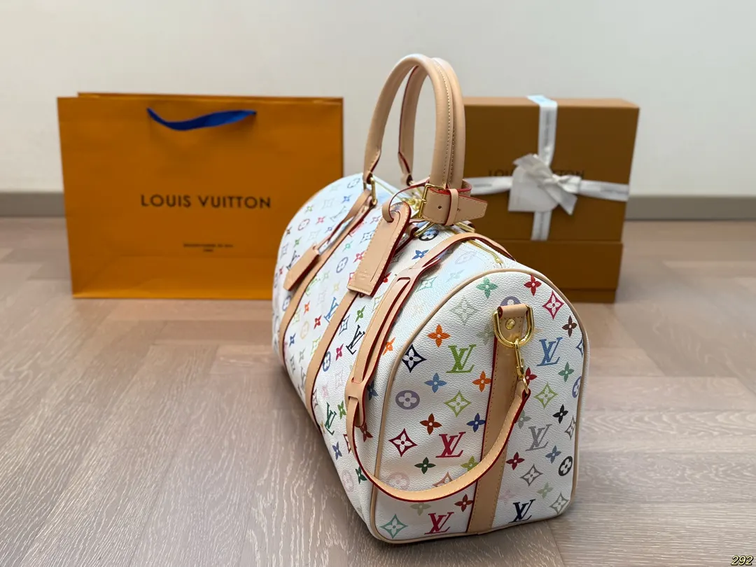 LV Keepall 村上隆联名系列 旅行袋 旅行包 大容量旅行款
