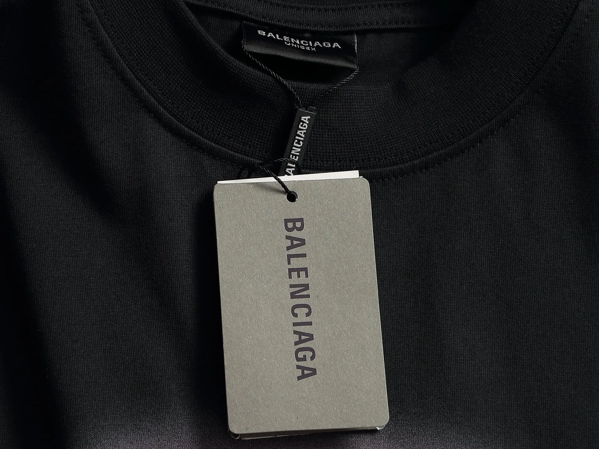 Balenciaga Black Logo Short Sleeve T-Shirt Street