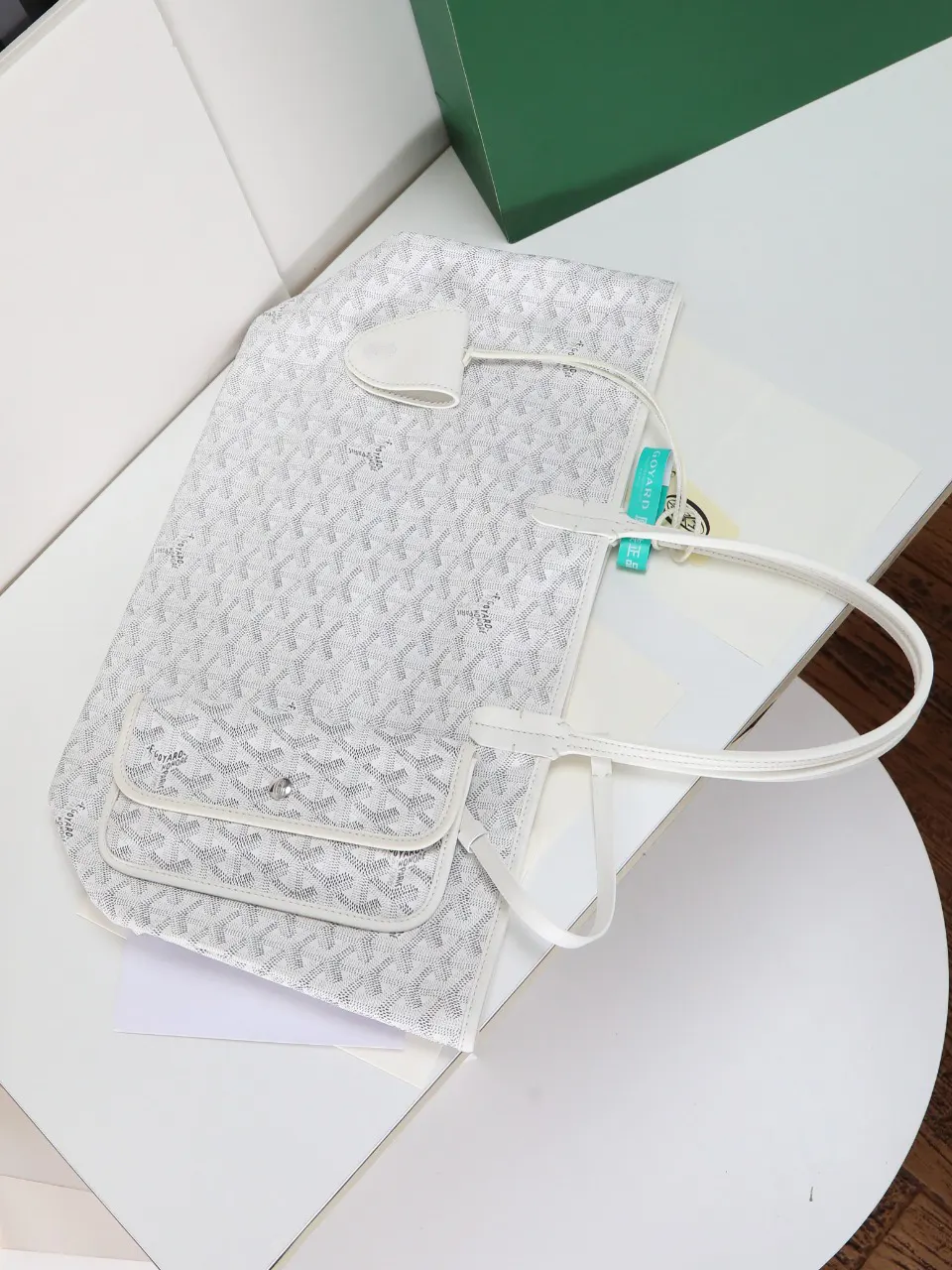 Goyard 白色 帆布 腋下包 复古腋下背款