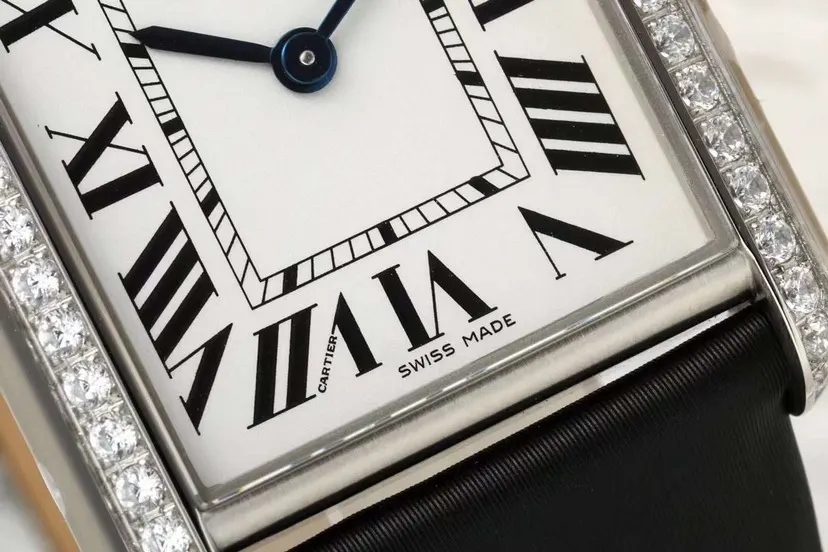 Cartier 白色 藍色 牛皮 手錶 經典腕表款
