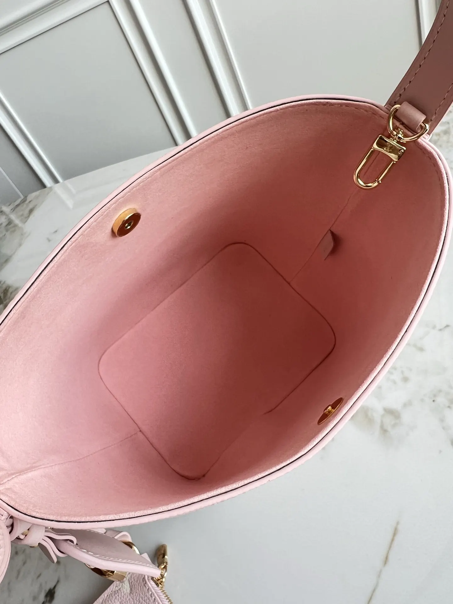 Black Pink Organizer Pouch Travel Leather