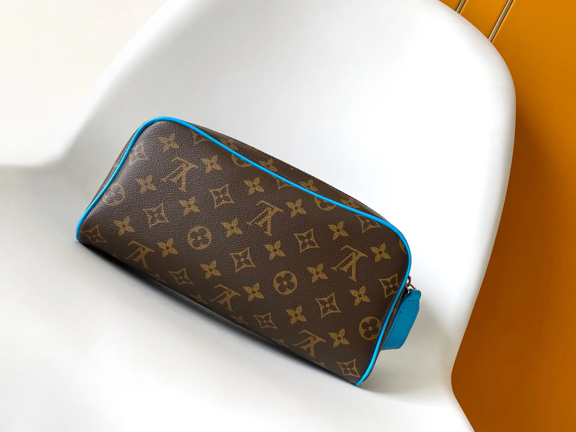 Black Monogram Organizer Pouch Travel Canvas