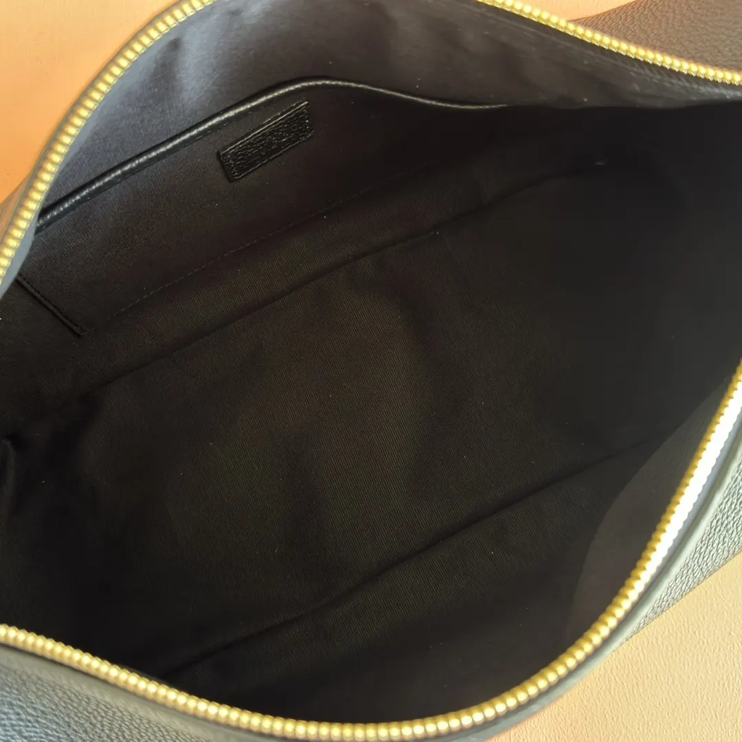 Gucci Black Brown Hobo Shoulder Bag Vintage Leather
