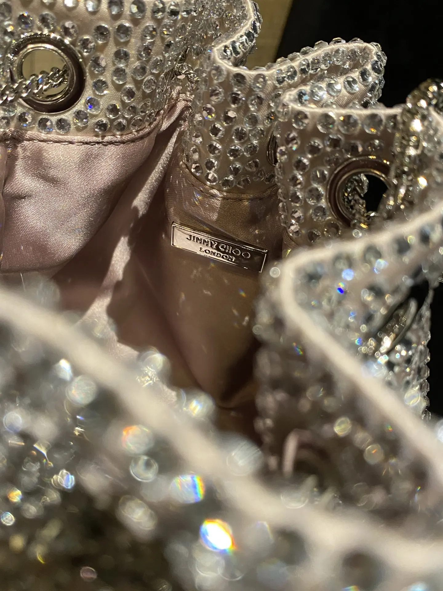 JIMMY CHOO BON BON系列标志款手提包 链条包 精致链条款