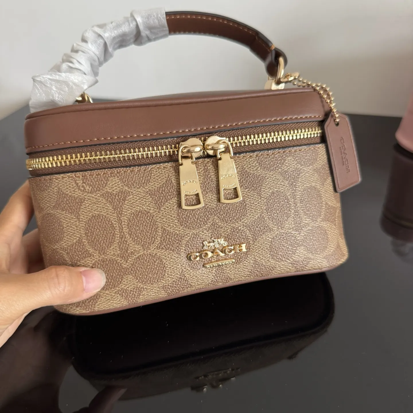 Coach 皮革 Originals 包 的材质选 化妝包 便携收納款