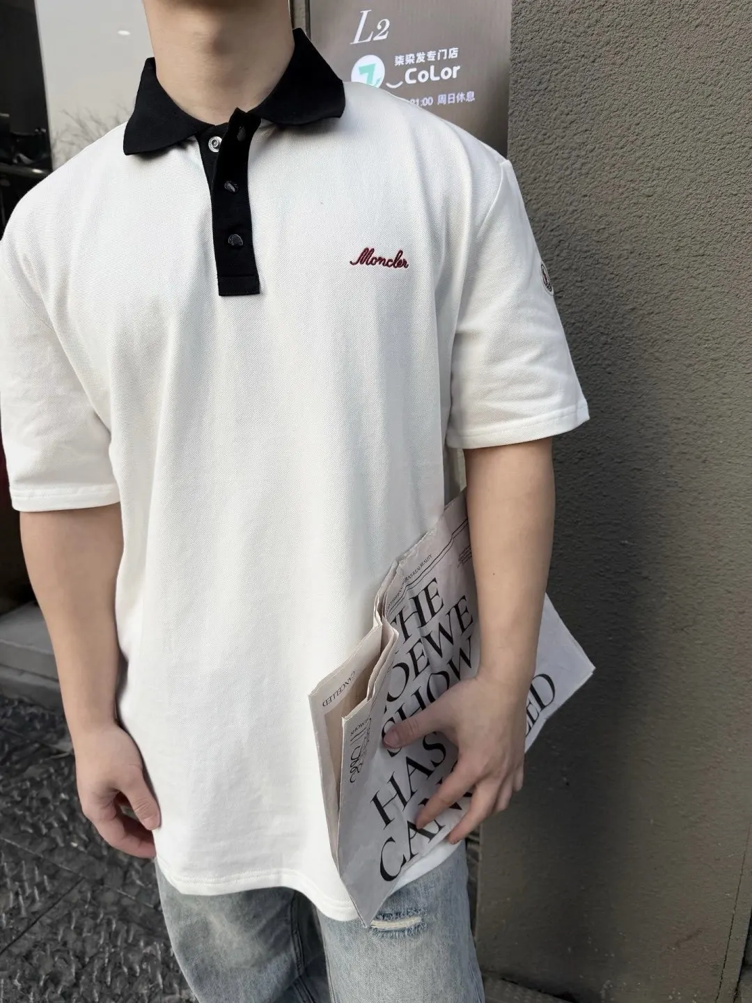 Moncler 白色 刺绣 短袖T恤 日常百搭款