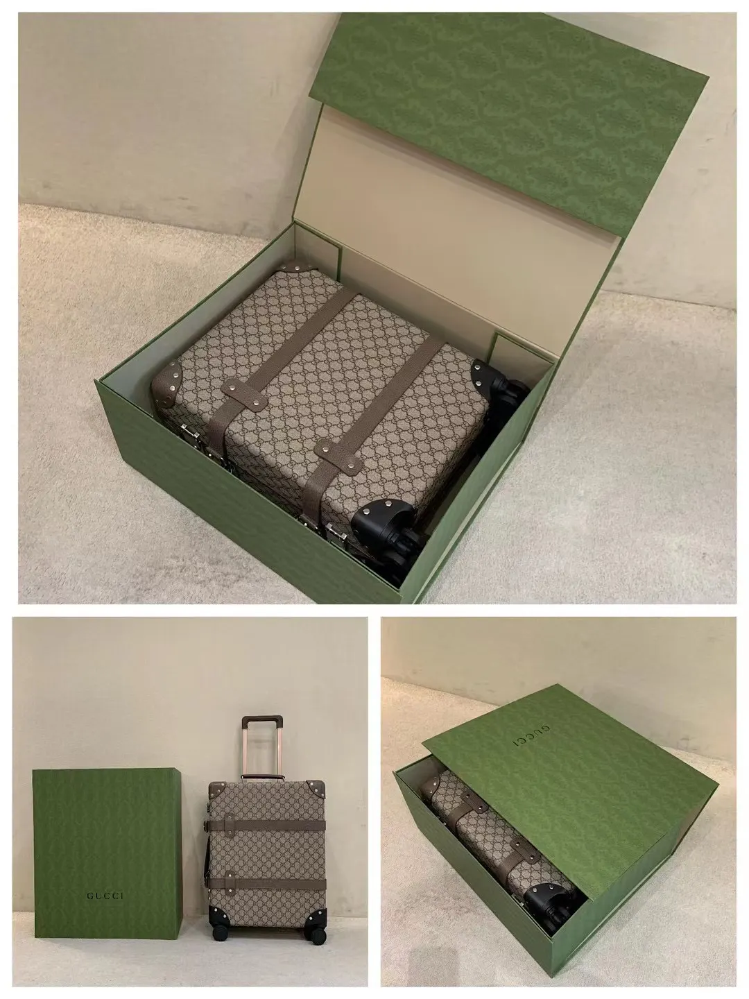 Gucci Brown Suitcase Travel Lightweight Leather