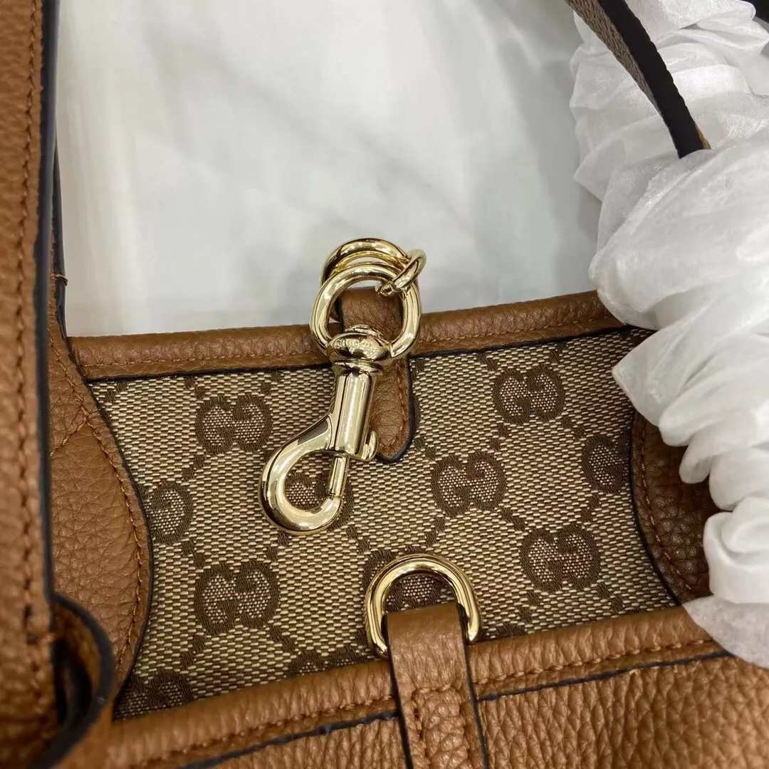 棕色 金色 帆布 托特包 大容量托特款