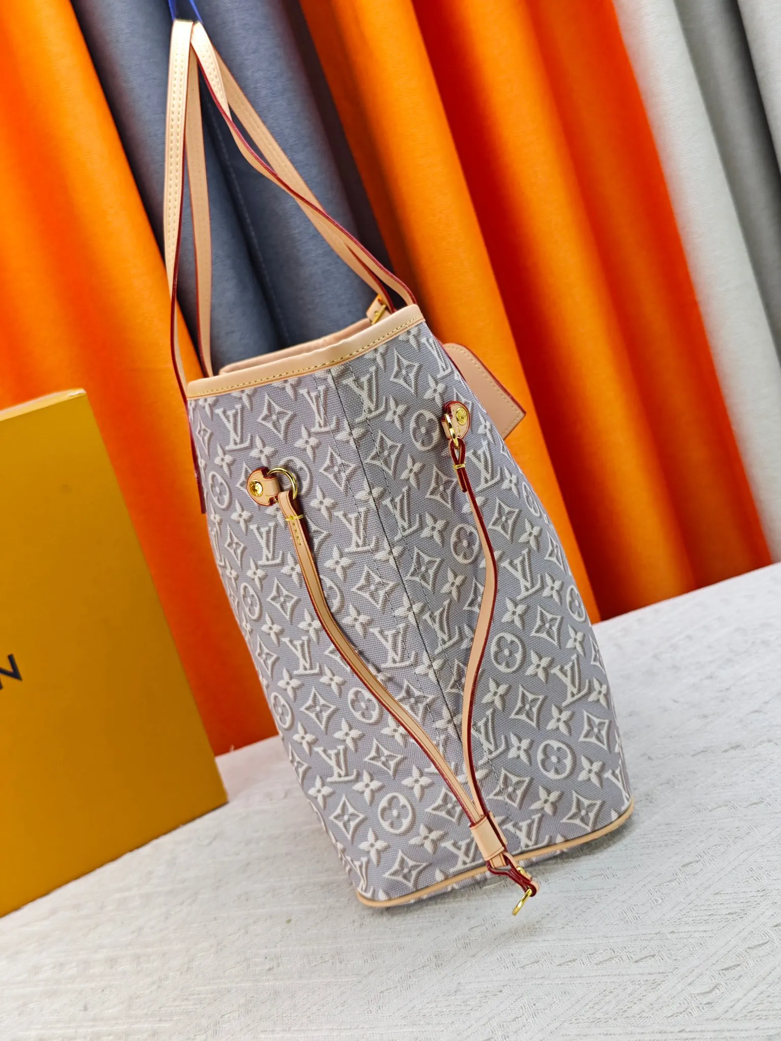 Neverfull 老花 牛仔 牛皮 收納包 旅行收納款