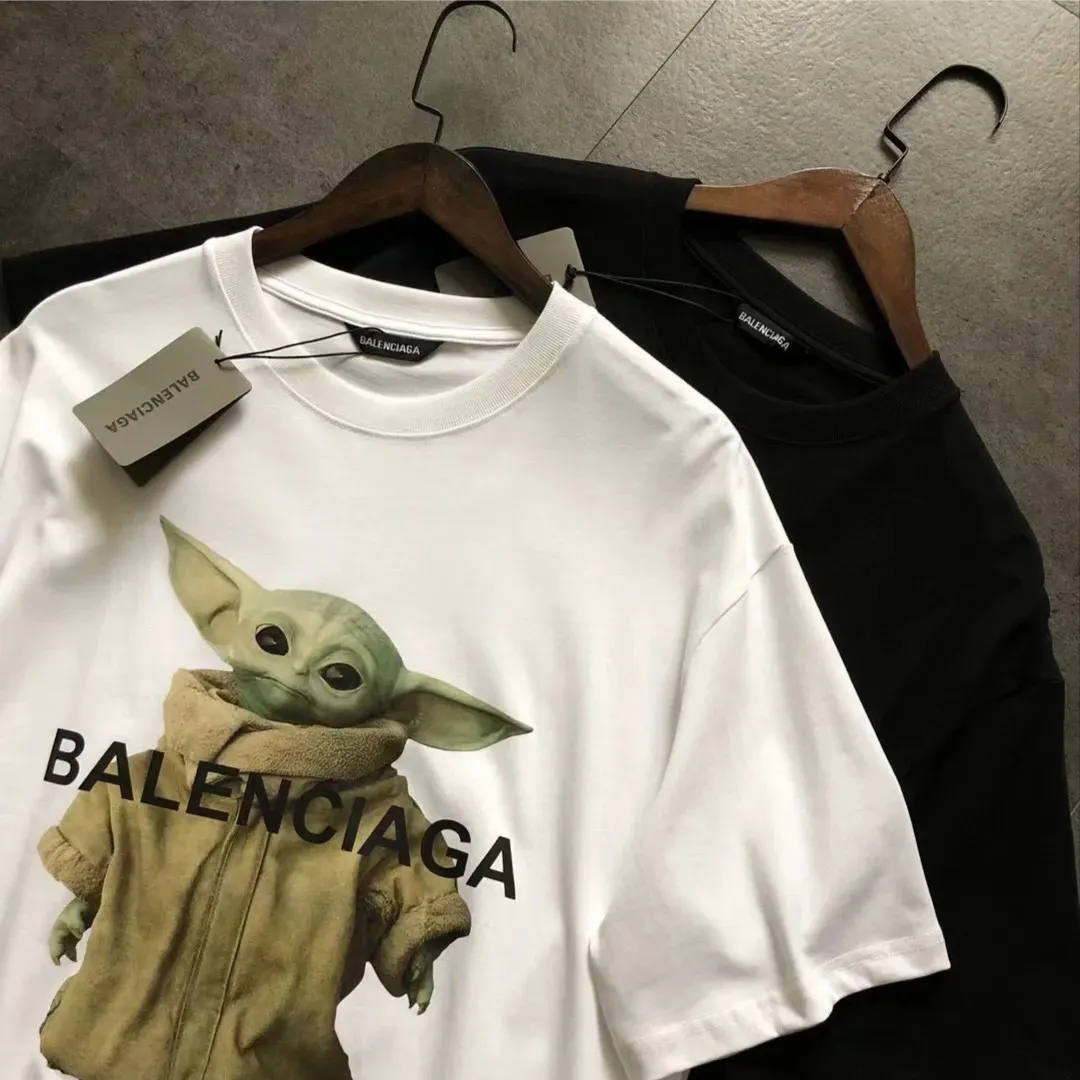 Balenciaga Print Cotton Short Sleeve T-Shirt Street