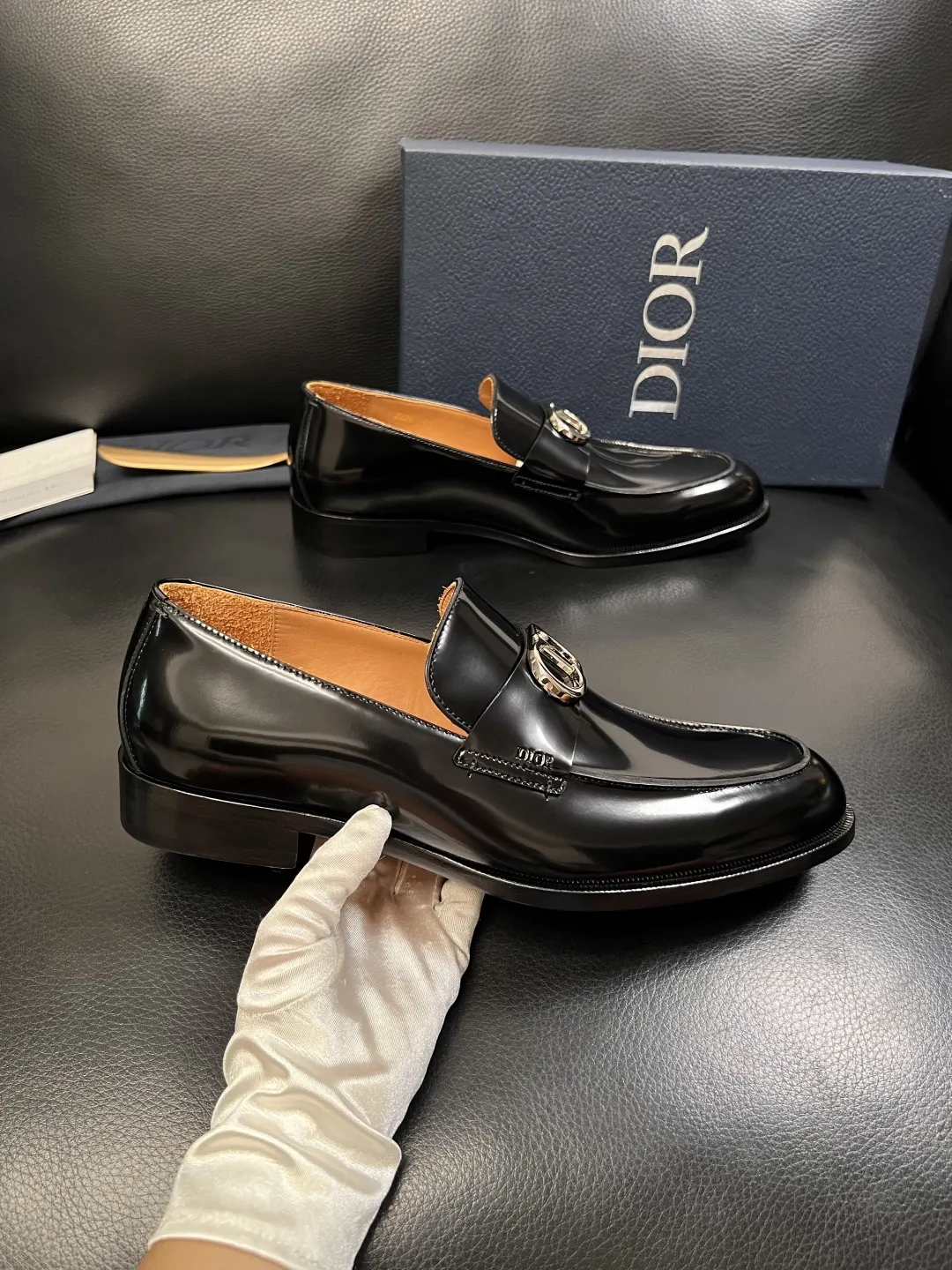 Dior Lady Dior Lady 银白色手提斜挎包 金扣