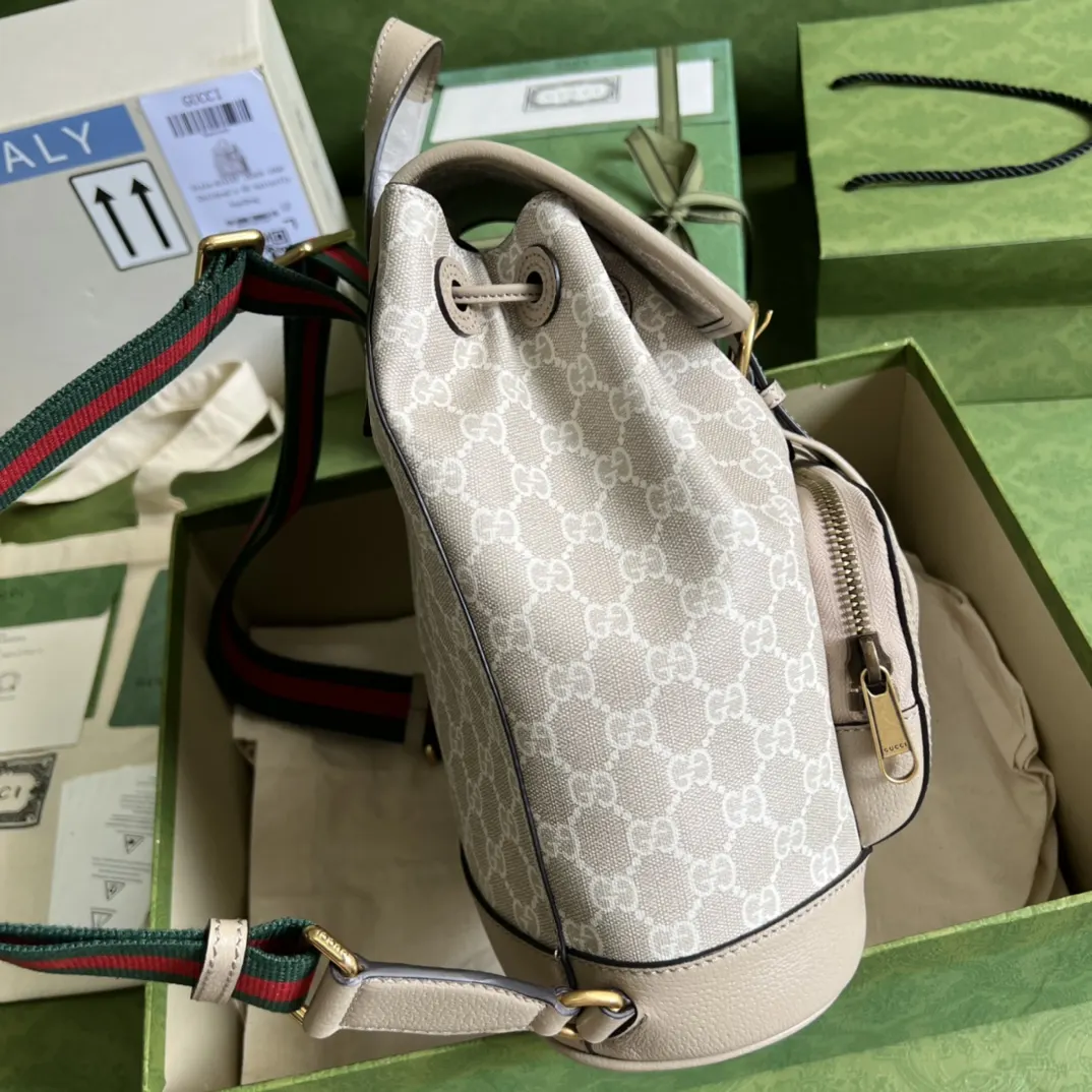 Gucci White Brown Suitcase Travel Lightweight