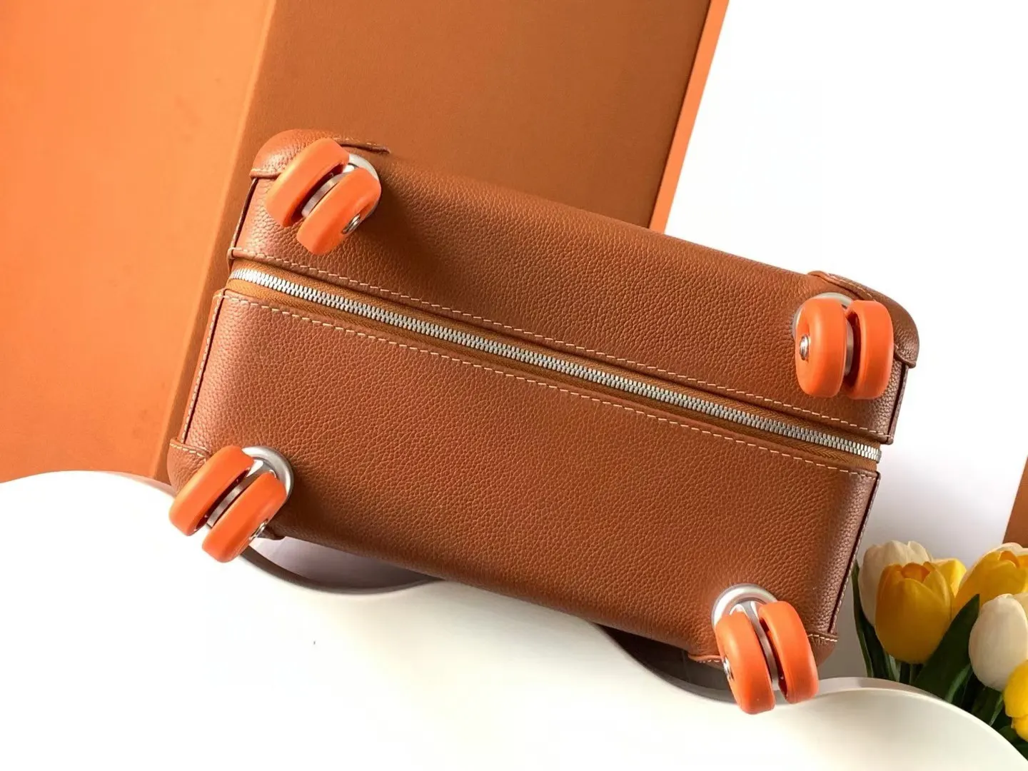 Brown Suitcase Travel Lightweight Leather