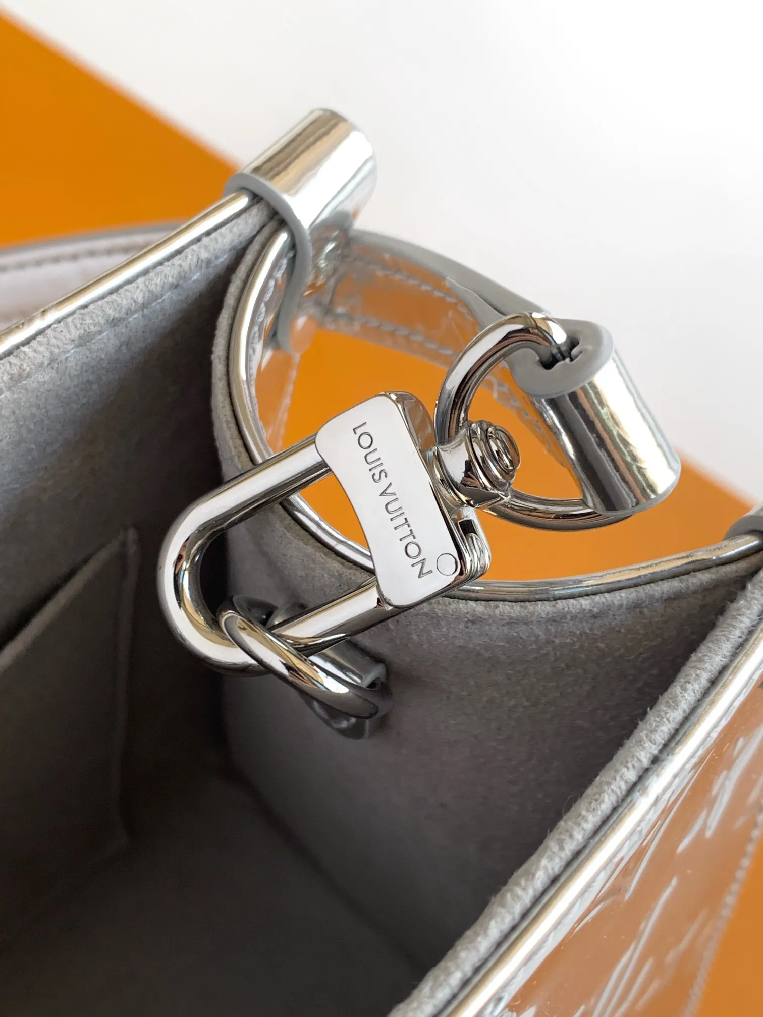 Louis Vuitton Silver Organizer Pouch Travel Leather