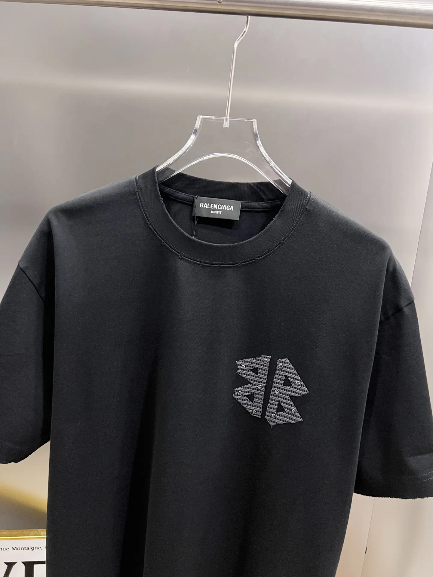 Balenciaga 黑色 Logo 短袖T恤 宽松休闲