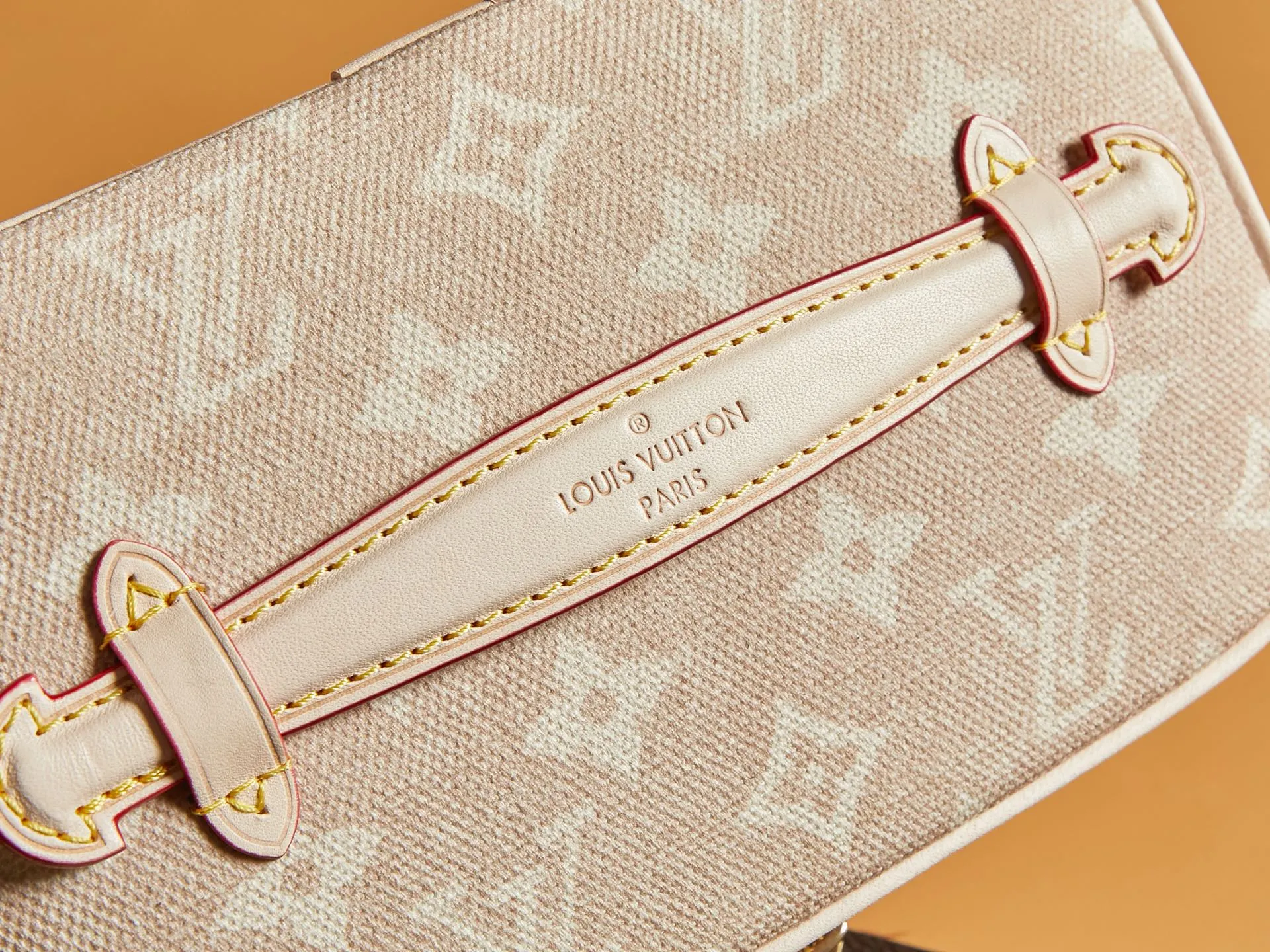 Louis Vuitton Gold Cosmetic Pouch Canvas