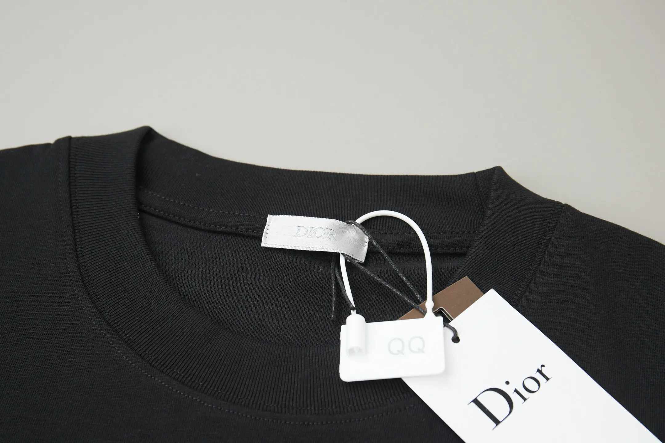 Dior 黑色动物图案短袖T恤 个性印花
