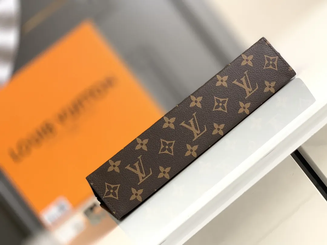 Monogram Organizer Pouch Travel Leather