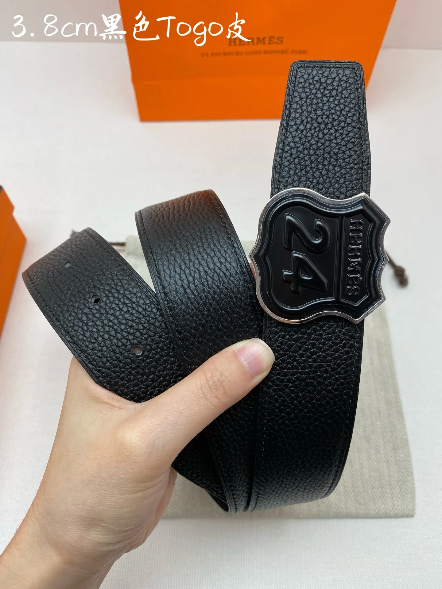 Hermès Epsom掌纹牛皮 腰带 精致配饰
