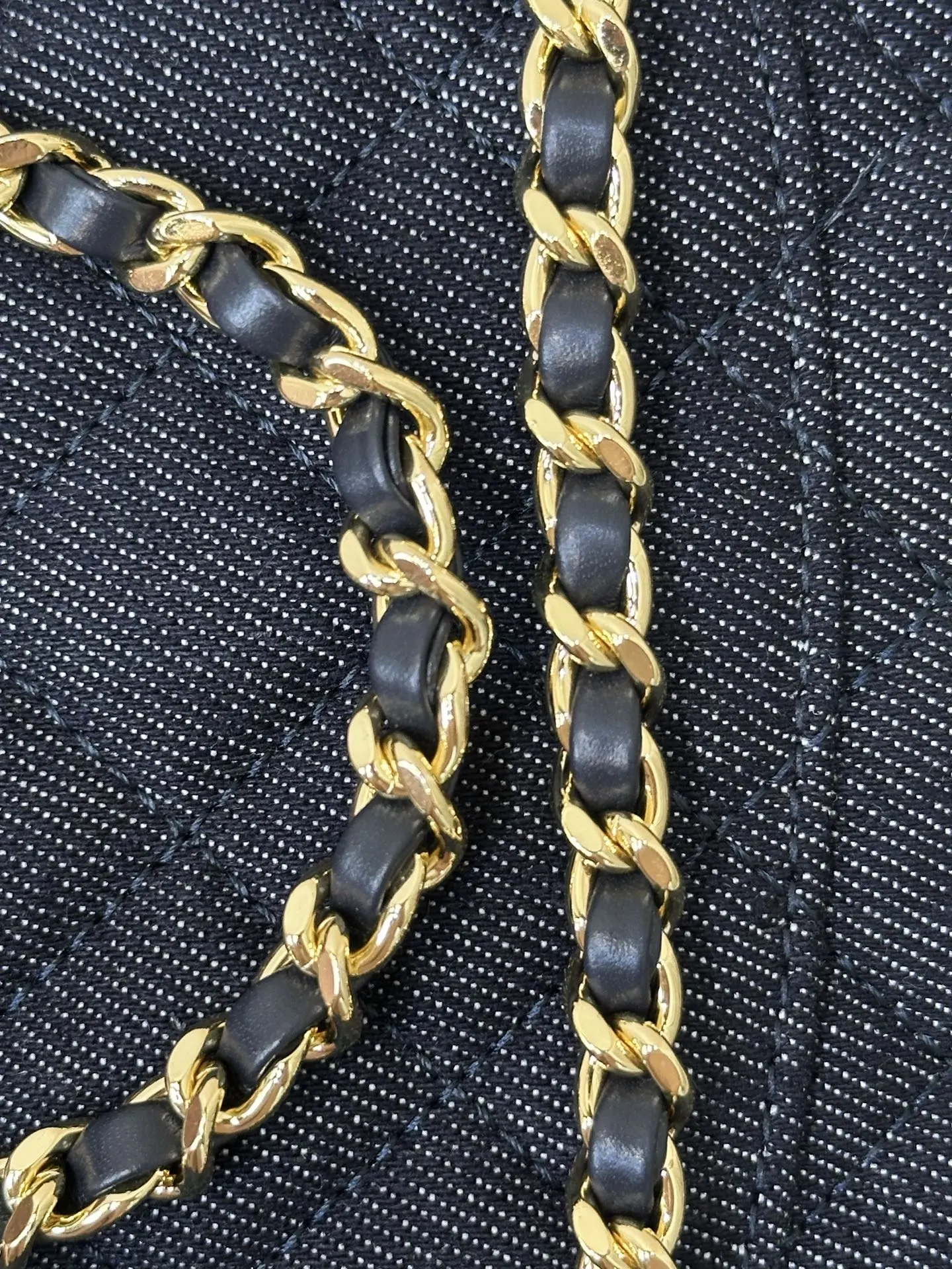 CHANEL 牛仔 丹宁 鏈條包 精致鏈條款