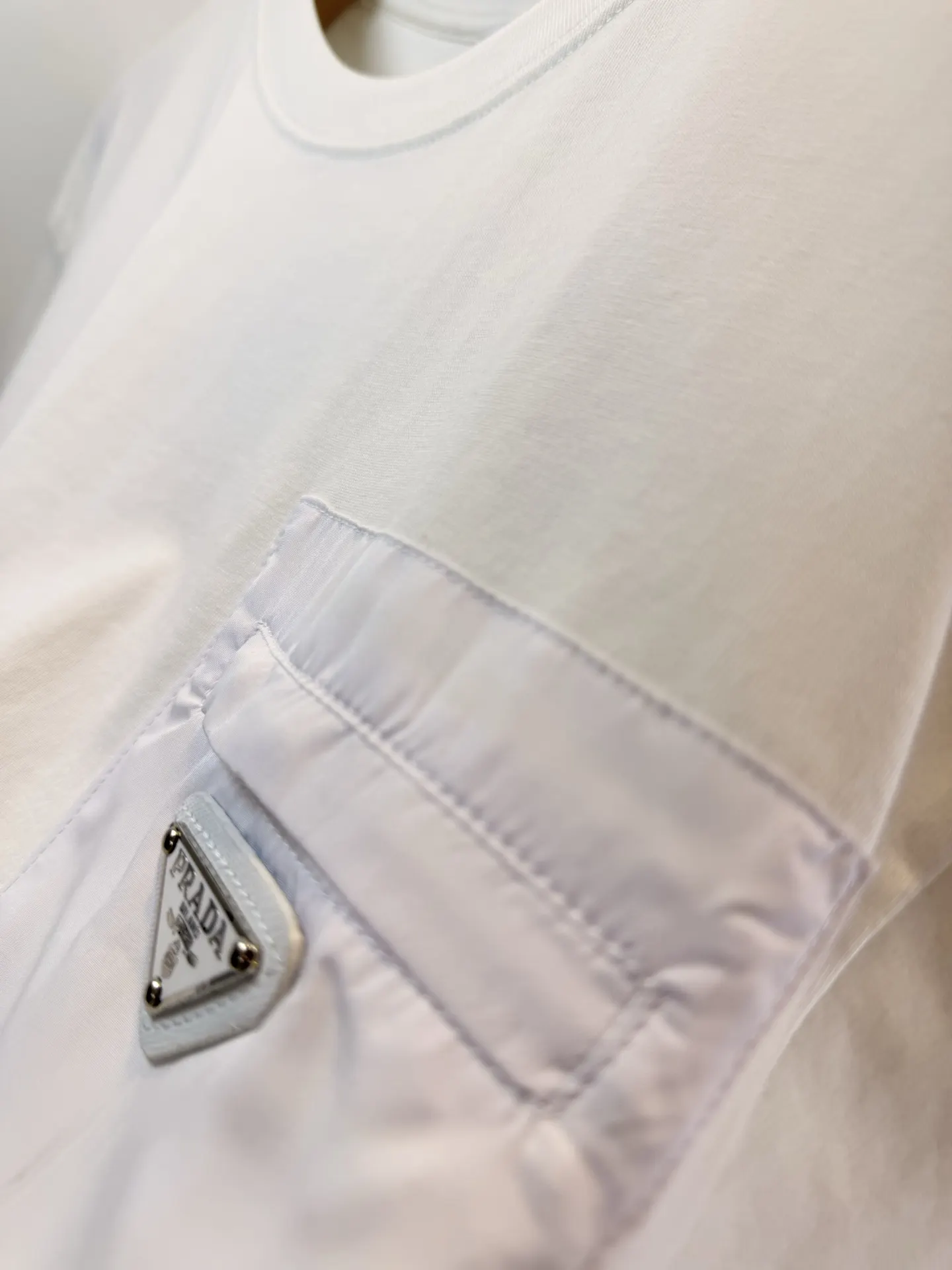 Prada T-Shirt Cotton Triangle Logo