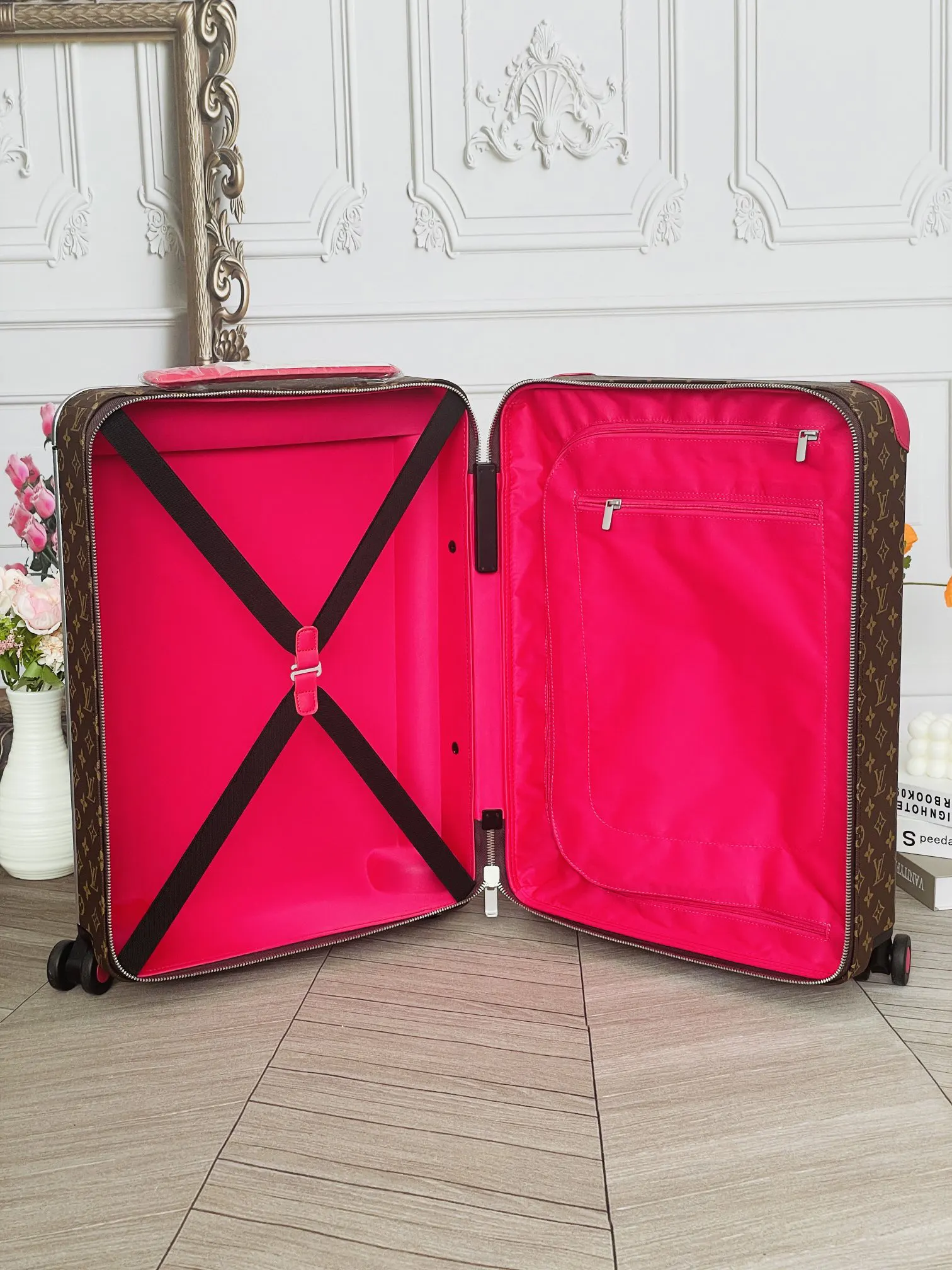 LV 老花 帆布 行李箱 旅行拉杆款 輕便出行款