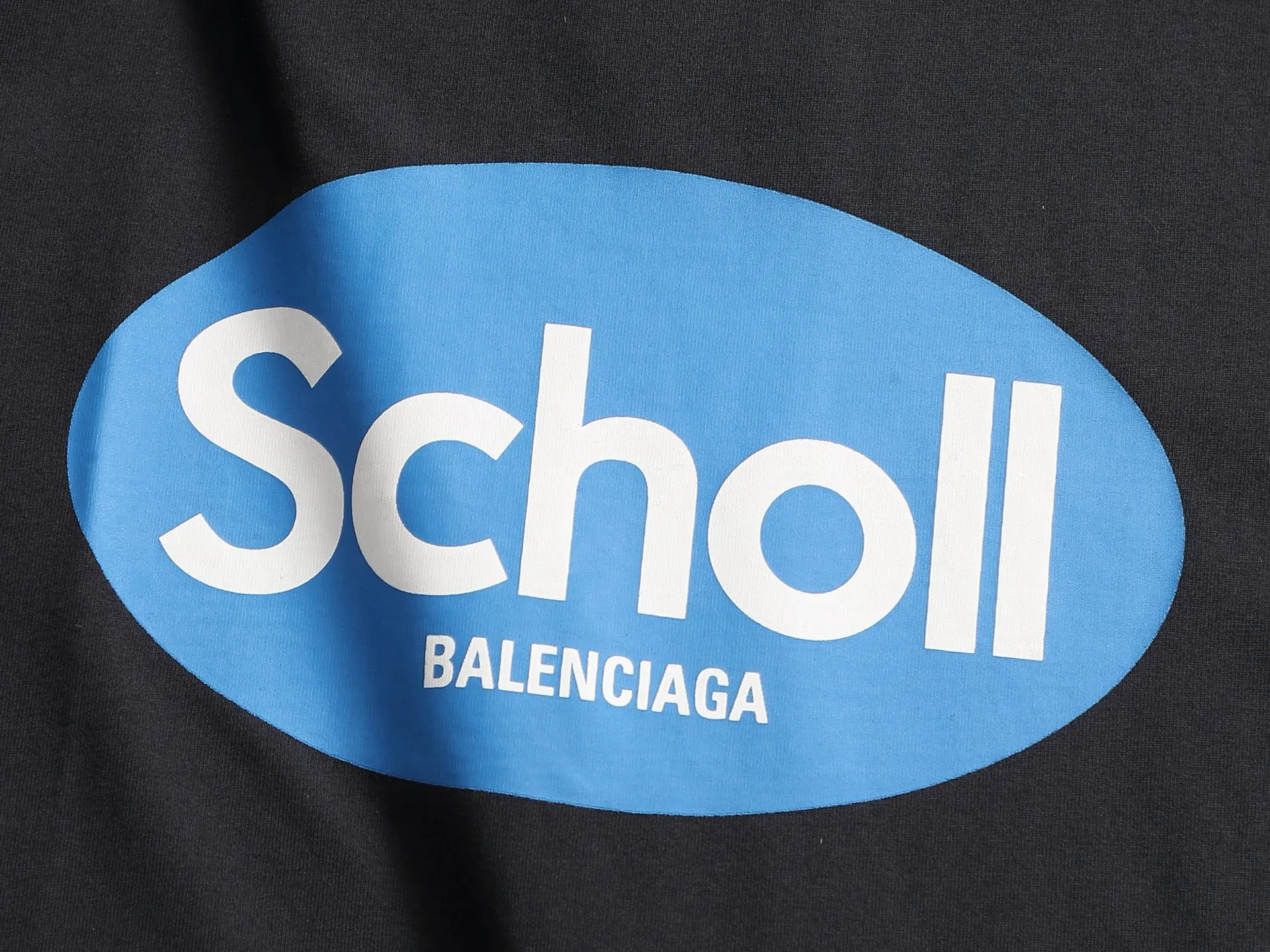 Balenciaga Black Logo Short Sleeve T-Shirt Street