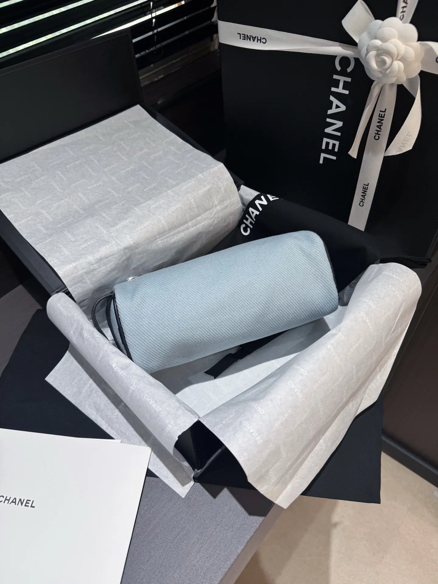 CHANEL 黑色 帆布 鏈條包 精致鏈條款