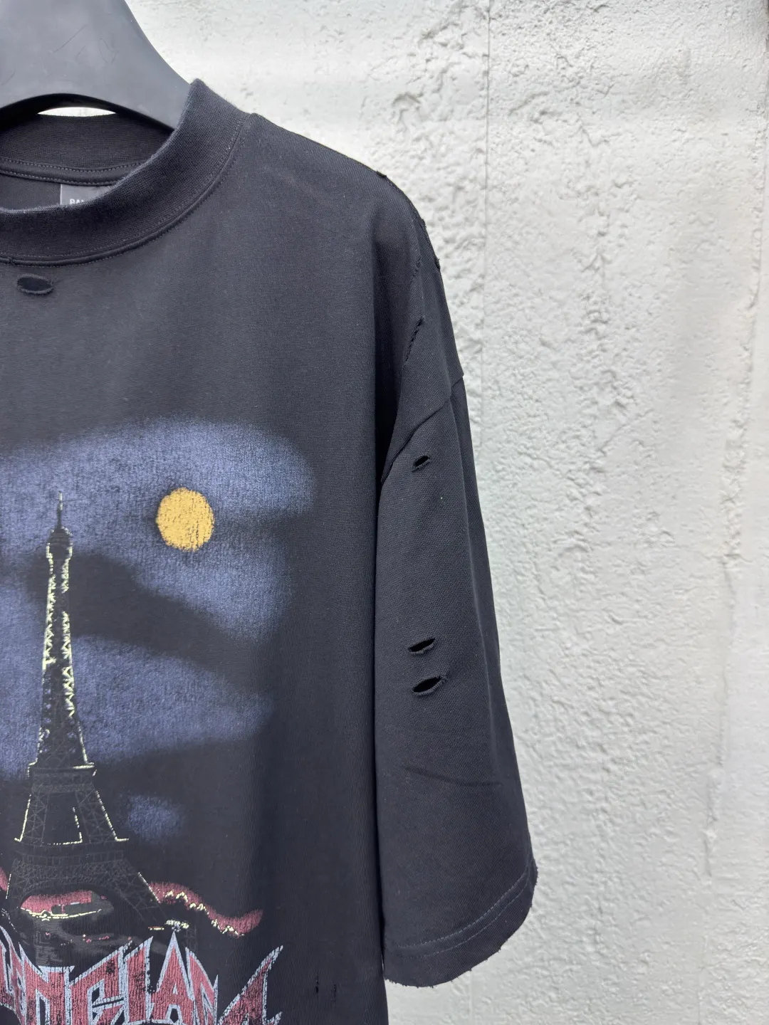 Balenciaga Black Logo Short Sleeve T-Shirt Street