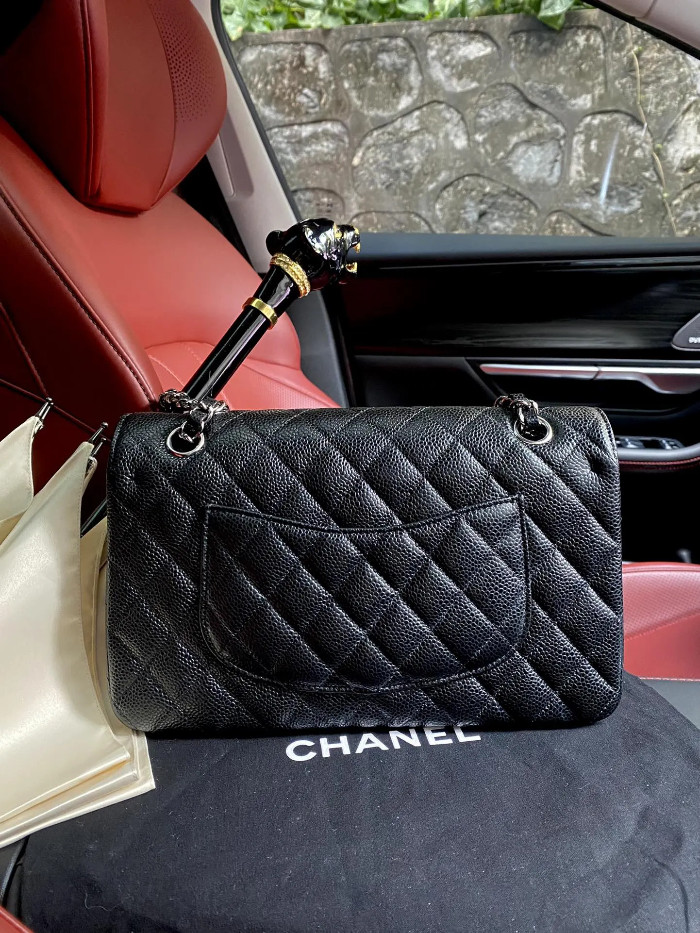 黑色 牛皮 中号 小香家经典 链条包 精致链条款