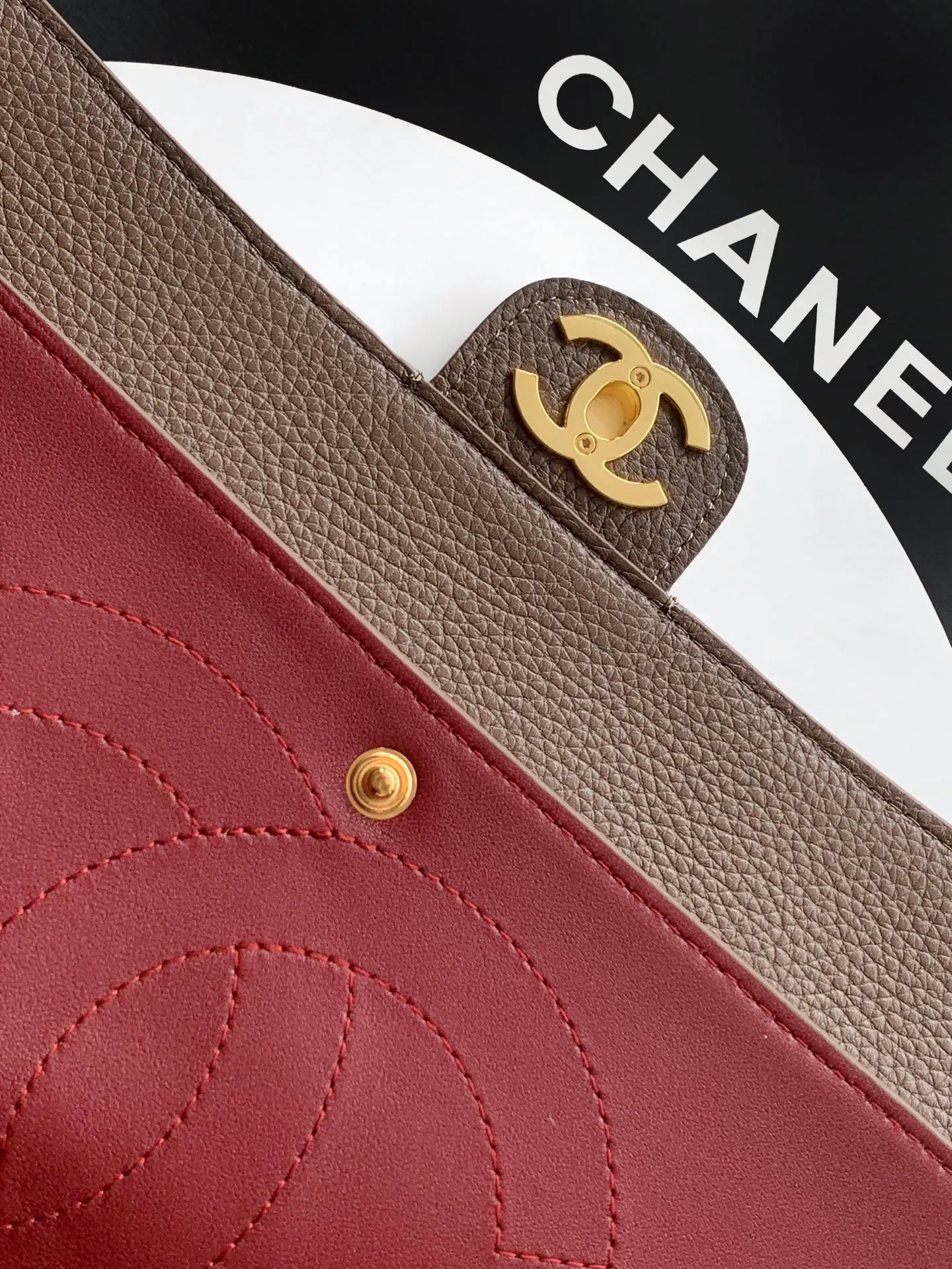 CHANEL 棕色 腋下包 復古腋下背款