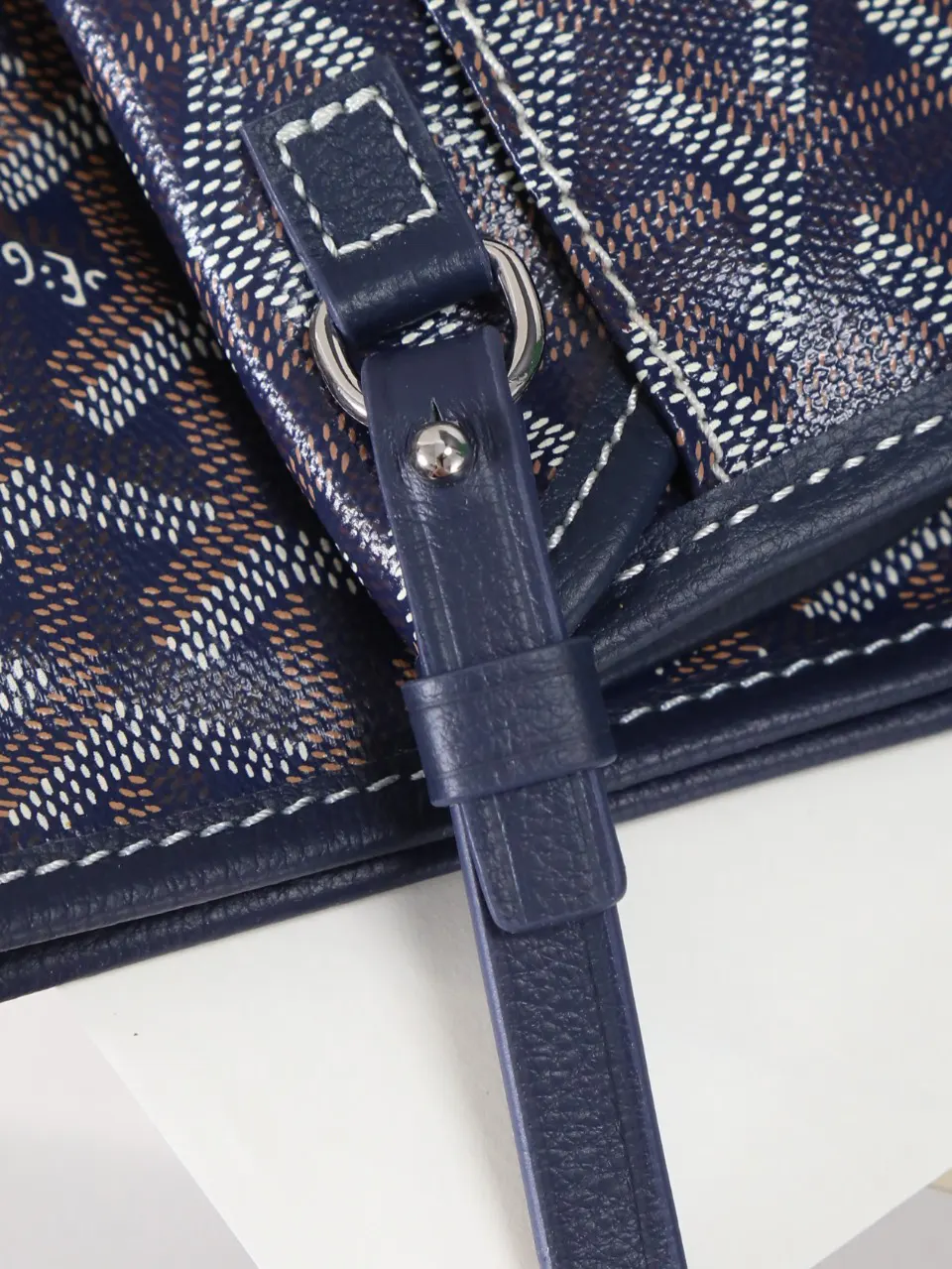 Goyard 蓝色 帆布 腋下包 复古腋下背款